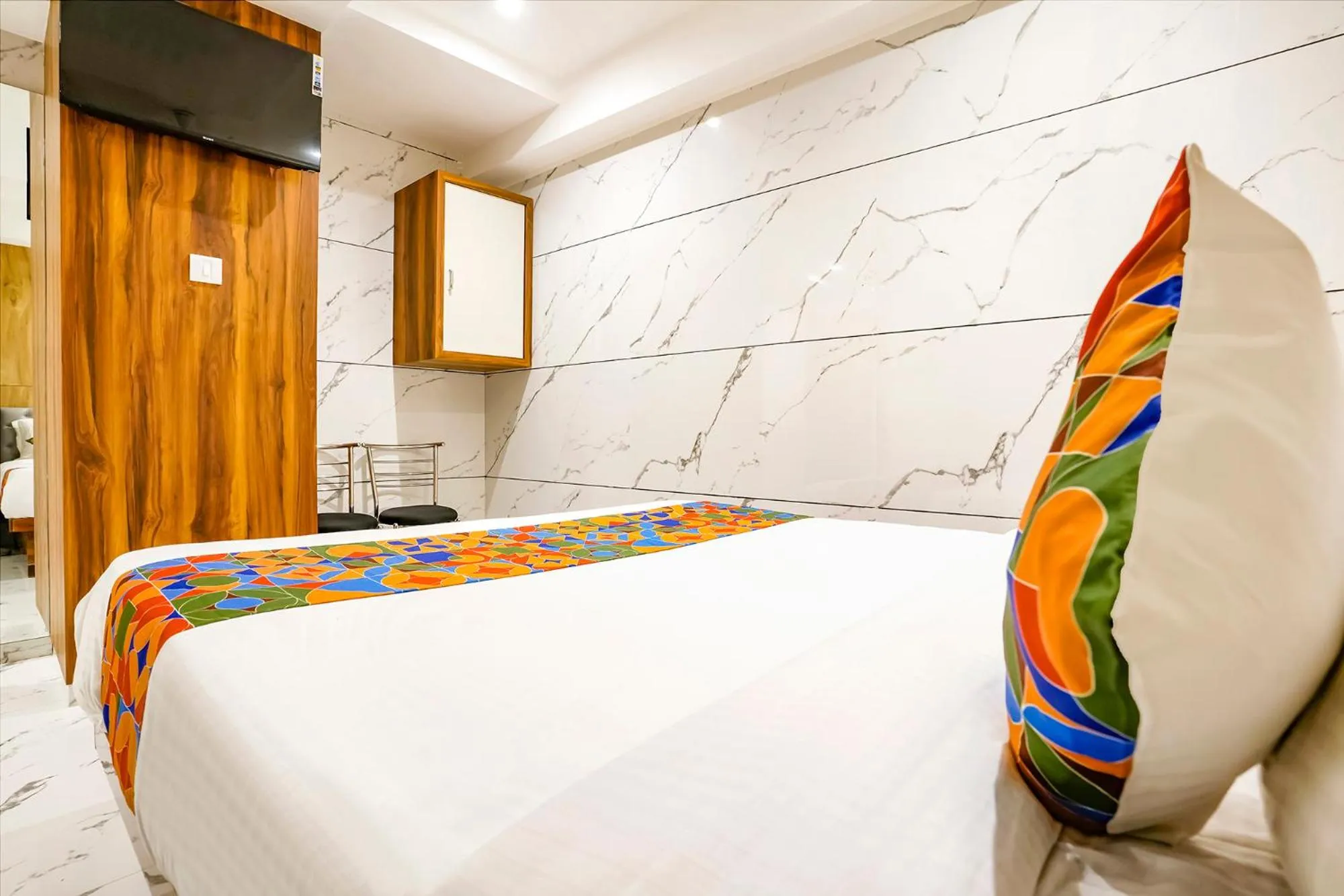 Bed in FabHotel Shubham Inn - Nr Jain Mandir, Bhandup West