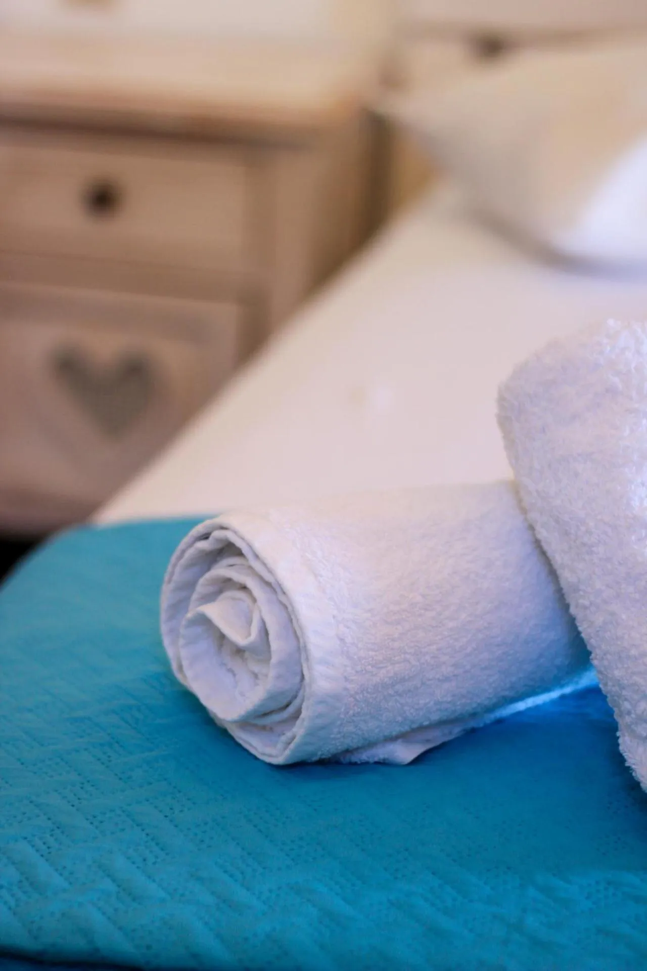 towels, Bed in Mistral-Patmos
