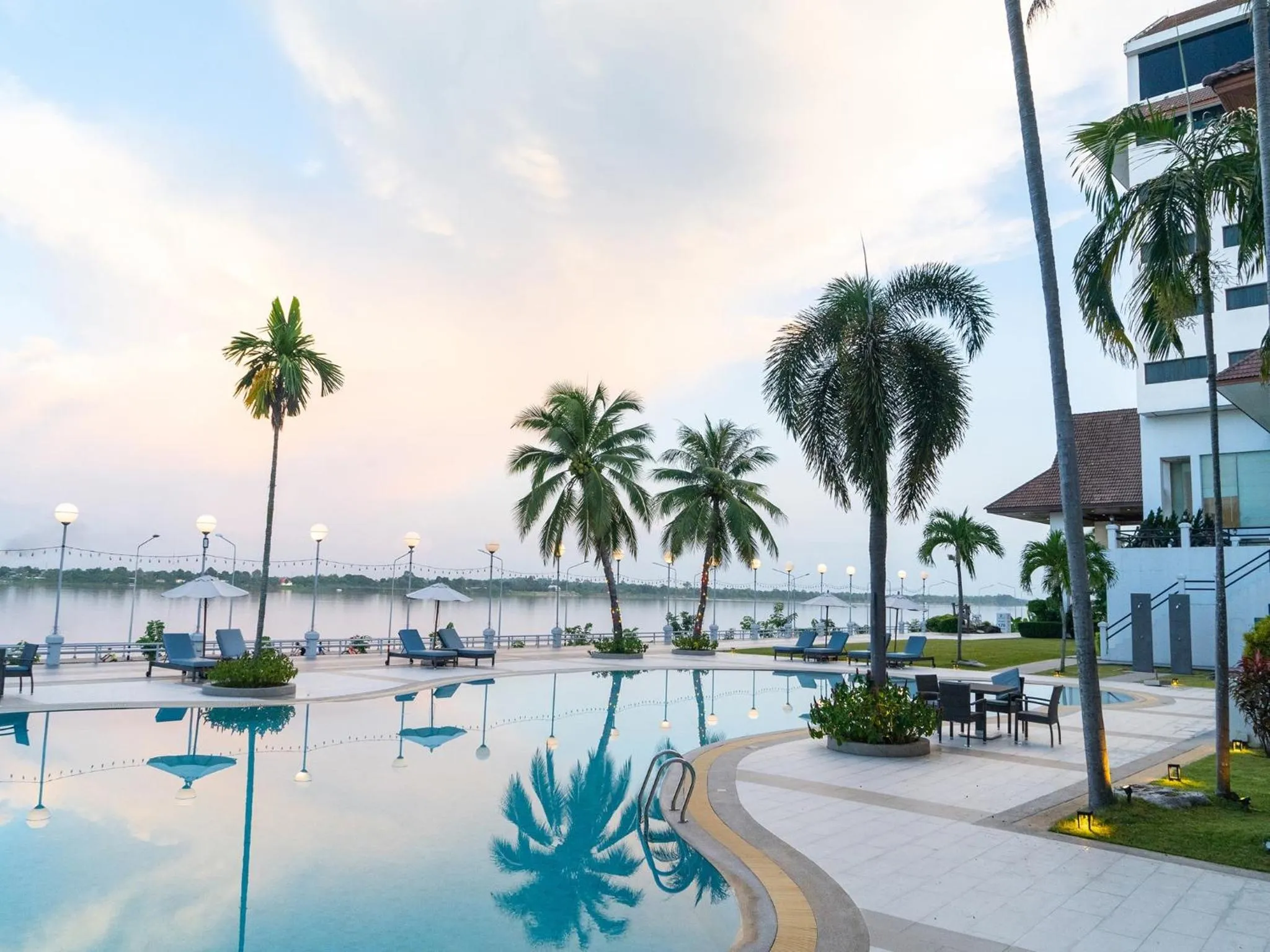 Pool view in Fortune River View Hotel Nakhon Phanom