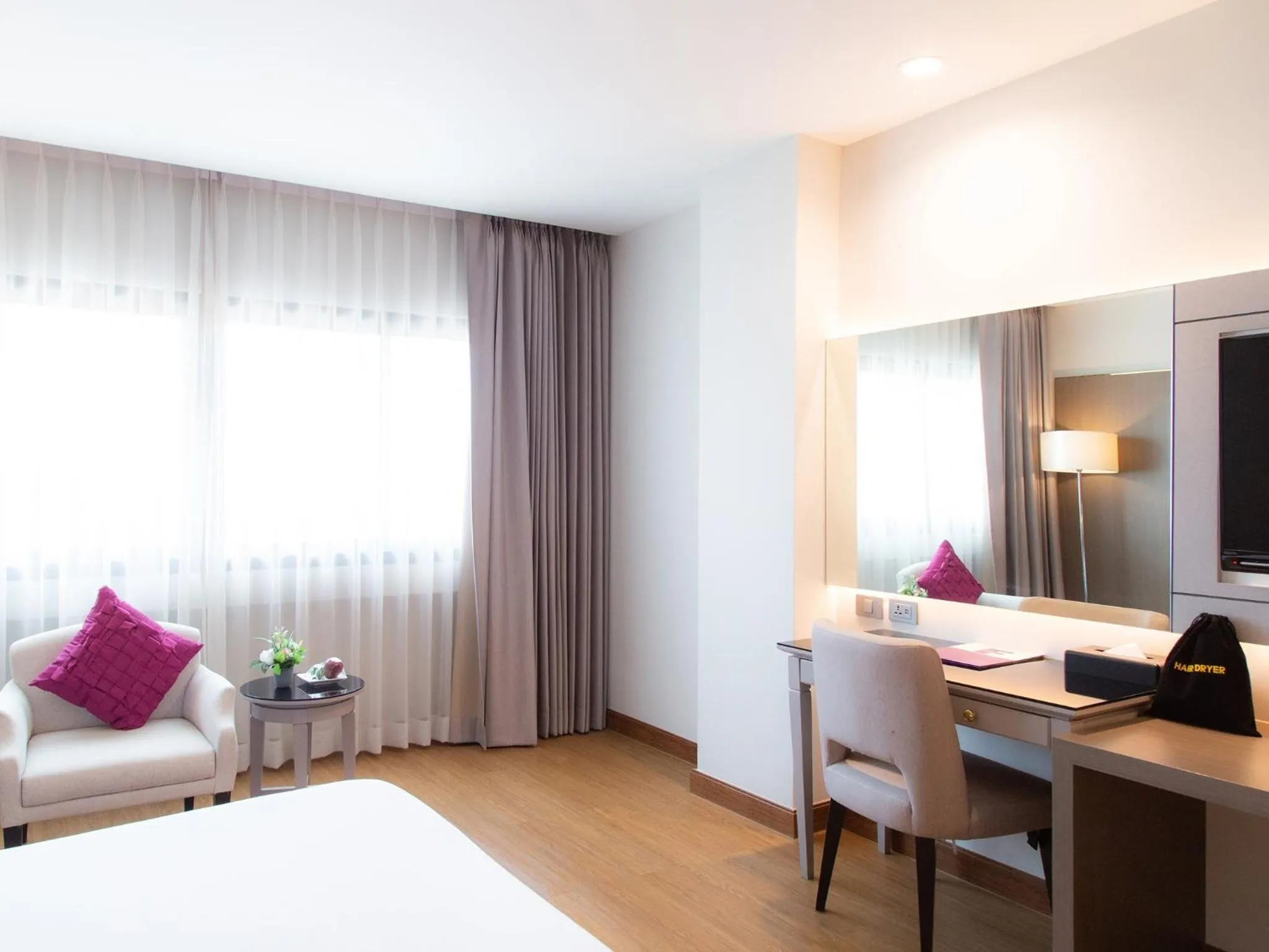 Area and facilities, Bed in Fortune River View Hotel Nakhon Phanom