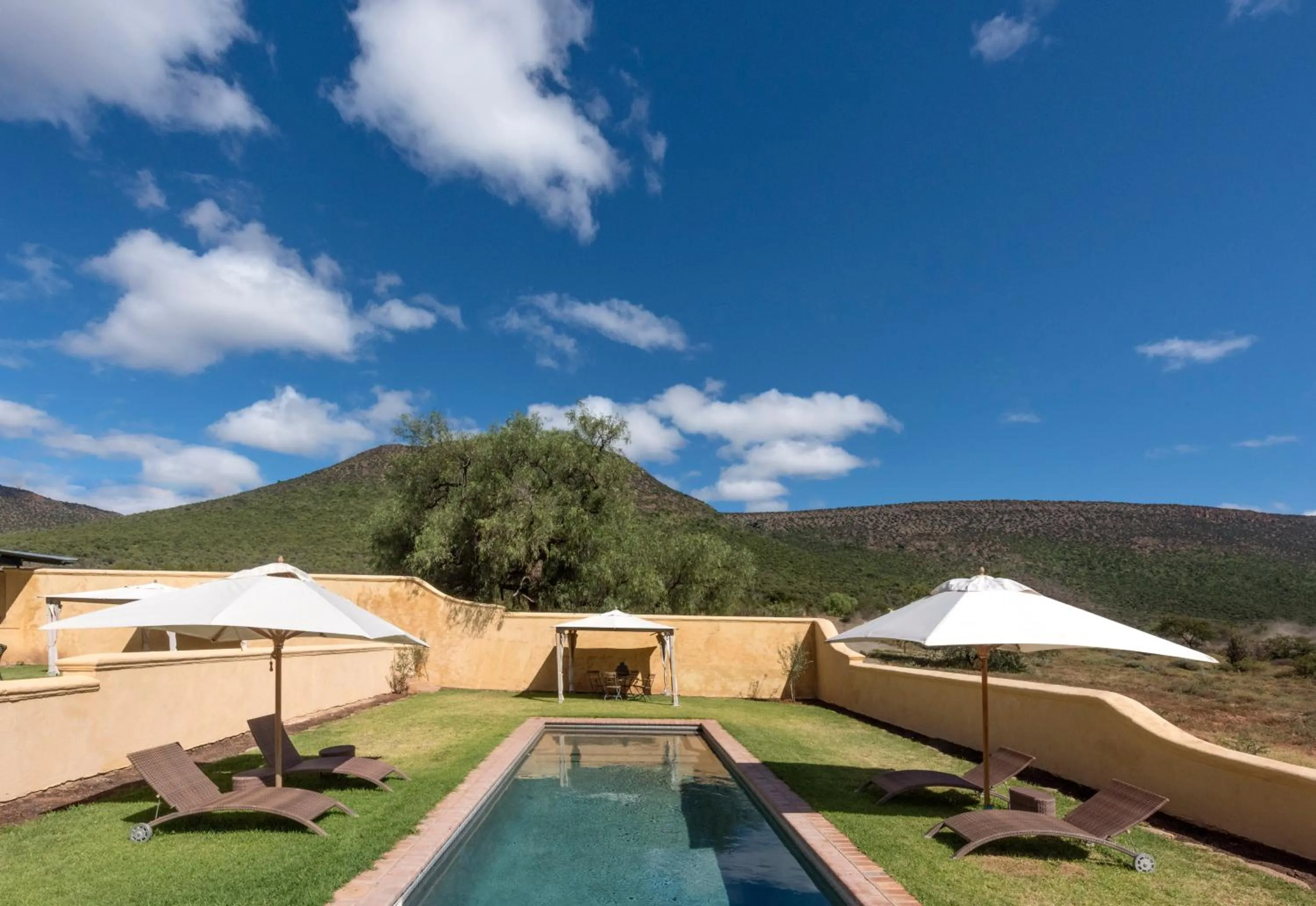 Swimming pool in Mount Camdeboo Private Game Reserve by NEWMARK