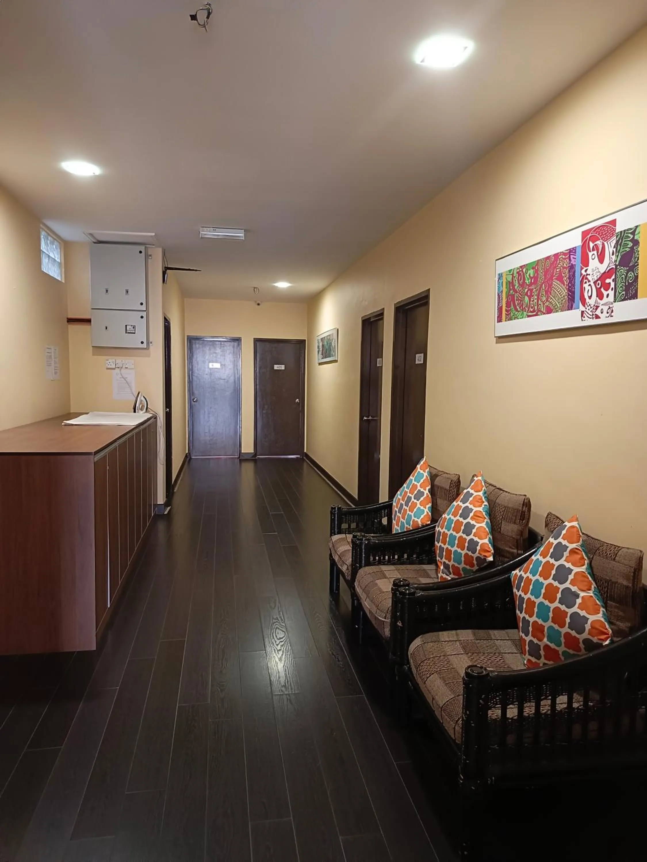 Seating area in Beautiful Marigold Hotel