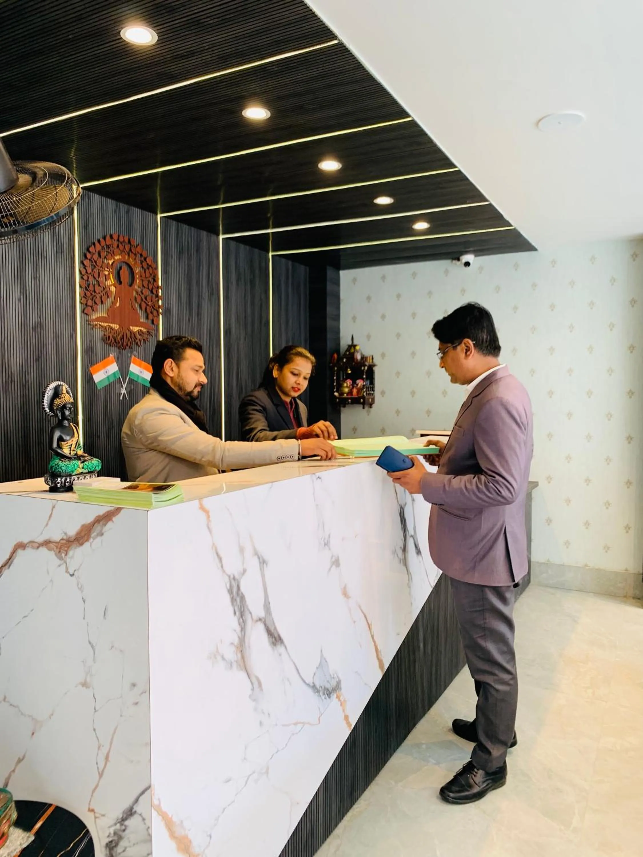 Lobby or reception in Hotel Nirvana Bliss, Behind Parmarth Niketan