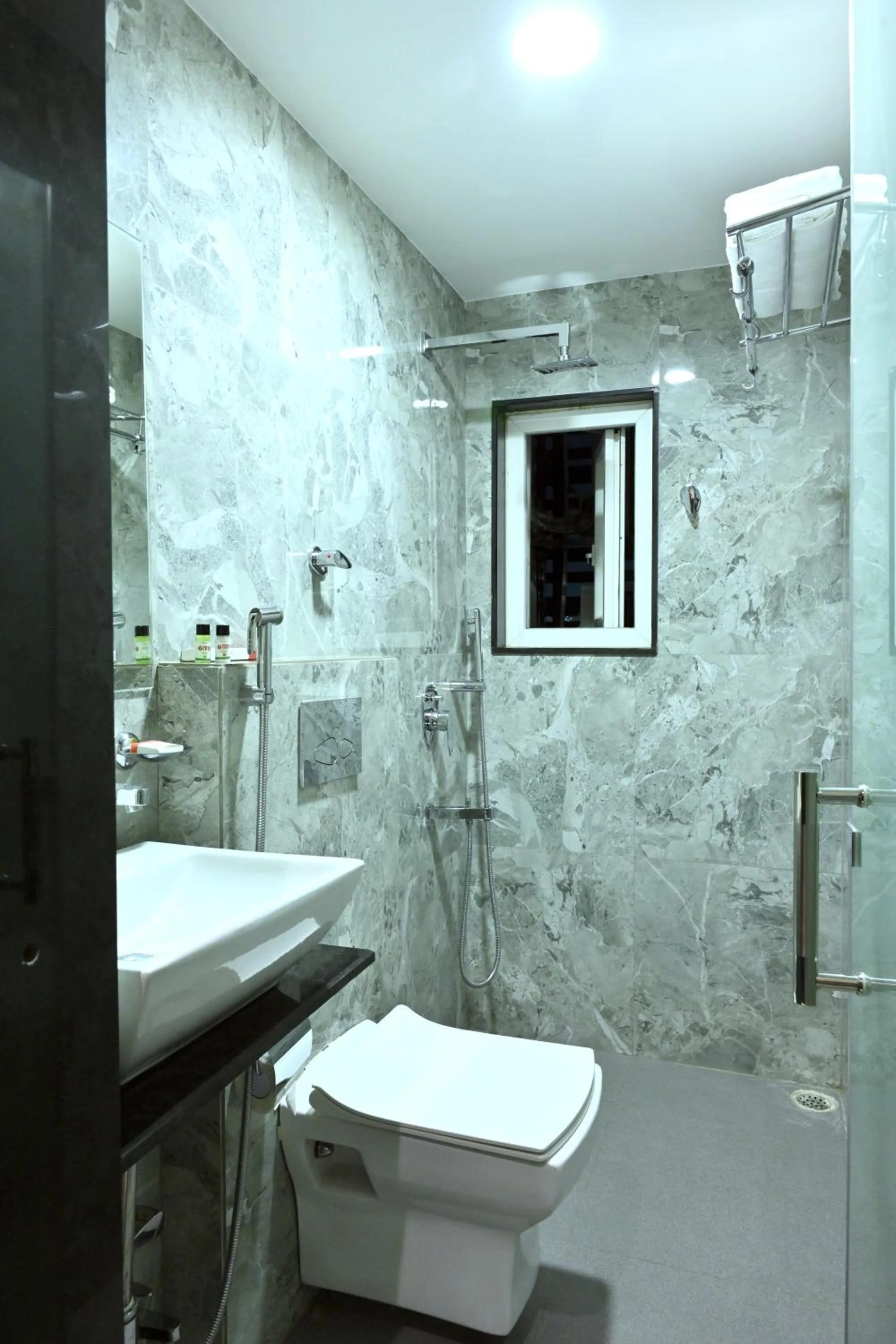 Shower in Hotel Trax International