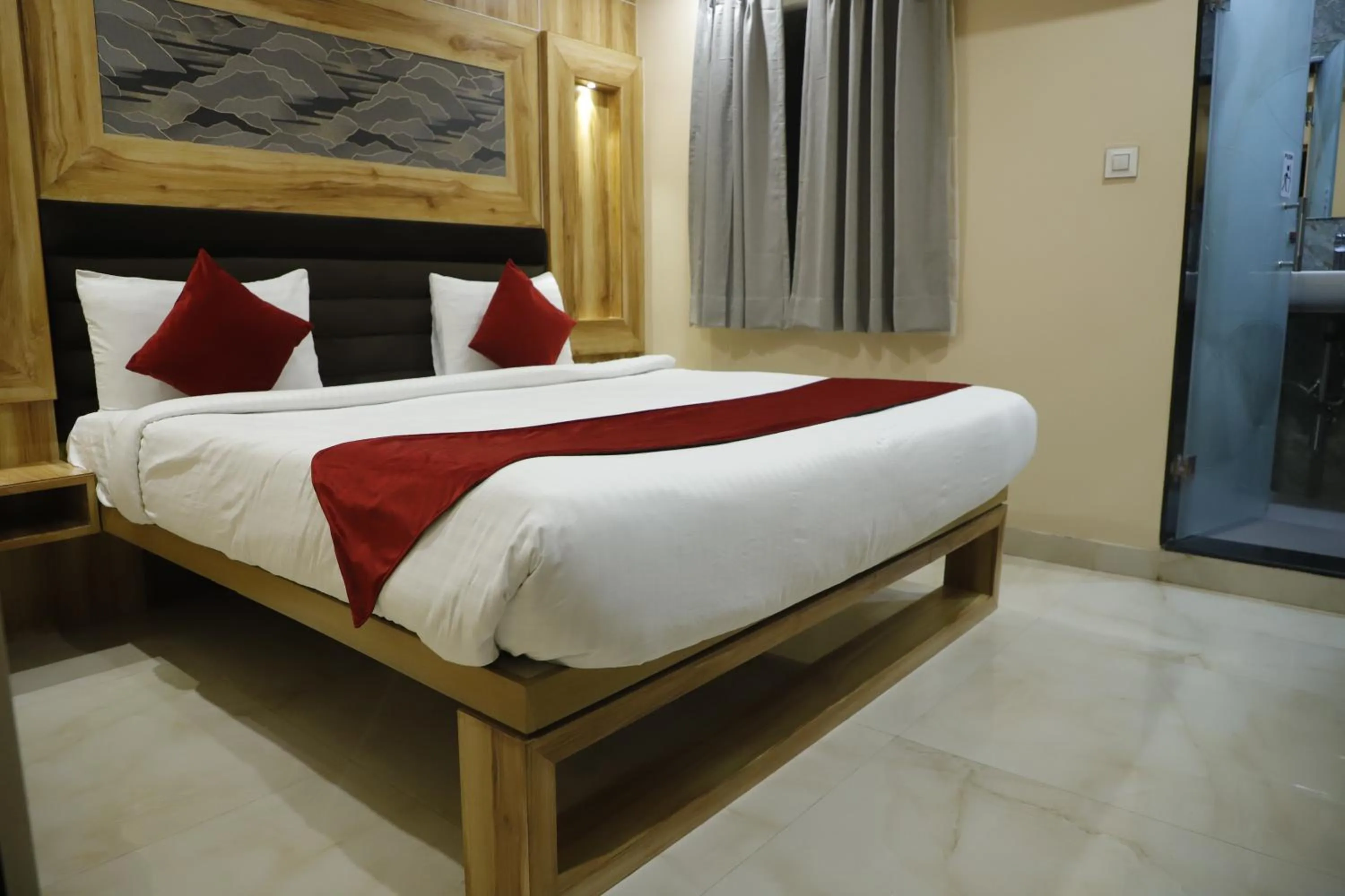 Bed in Hotel Trax International