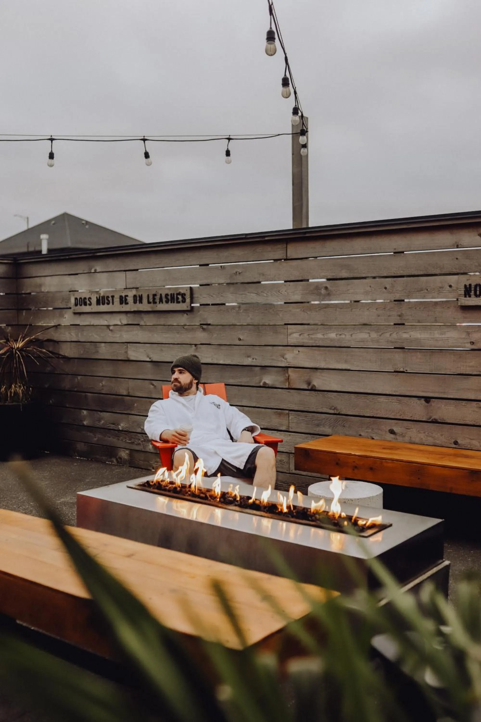 fireplace in Adrift Hotel