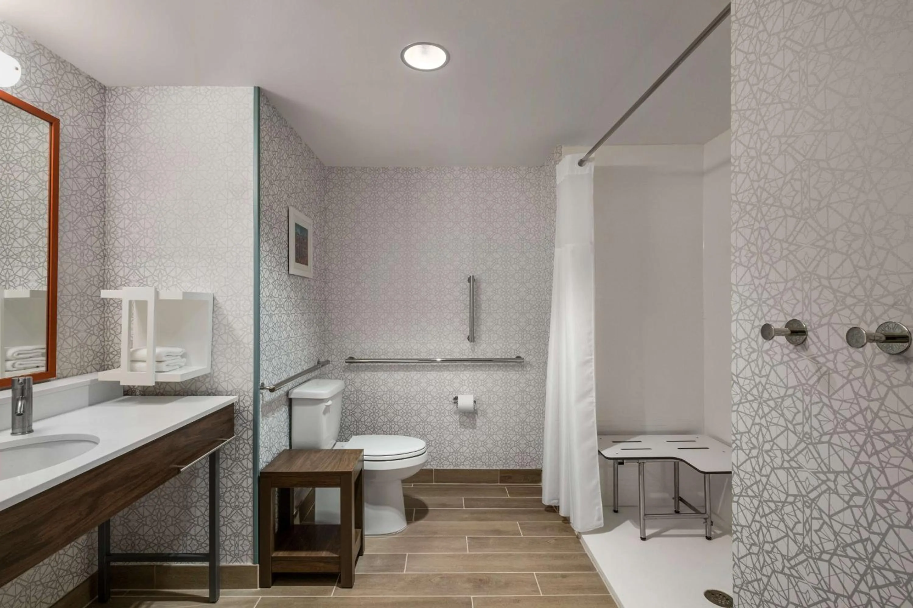 Bathroom in Hampton by Hilton East Austin - near UT and Capitol