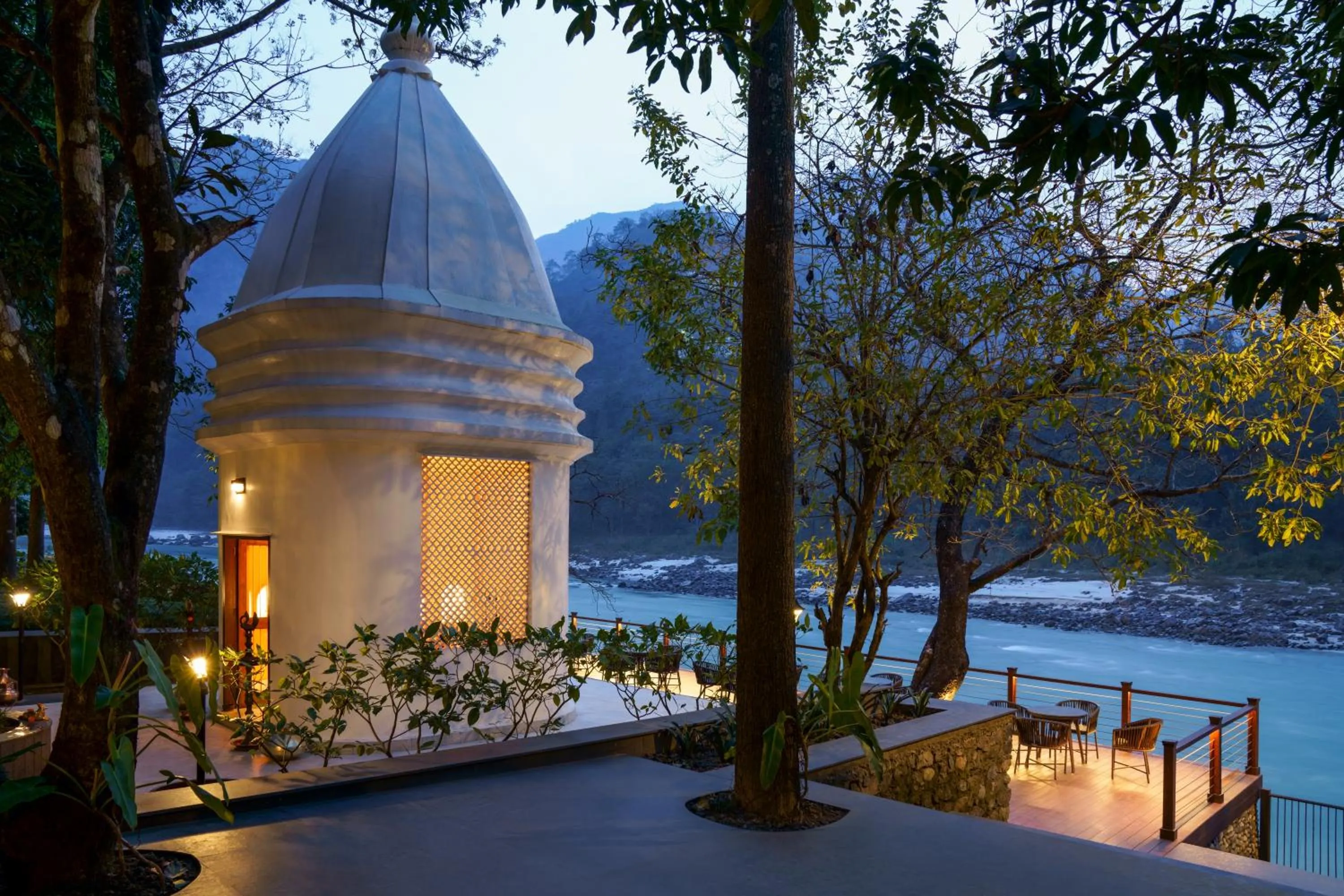 Mountain view in Anand Kashi by the Ganges Rishikesh - IHCL Seleqtions