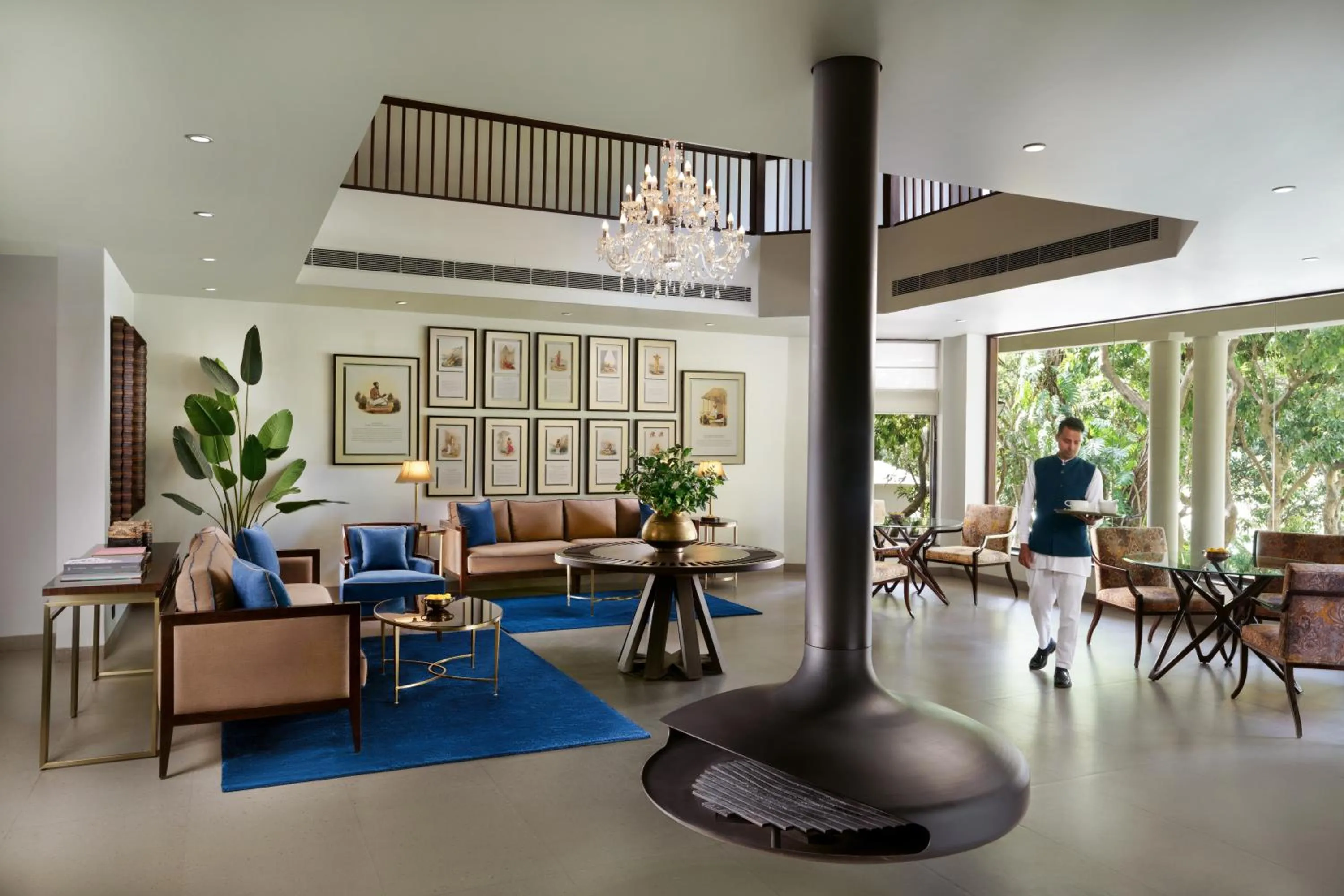 Lobby or reception in Anand Kashi by the Ganges Rishikesh - IHCL Seleqtions