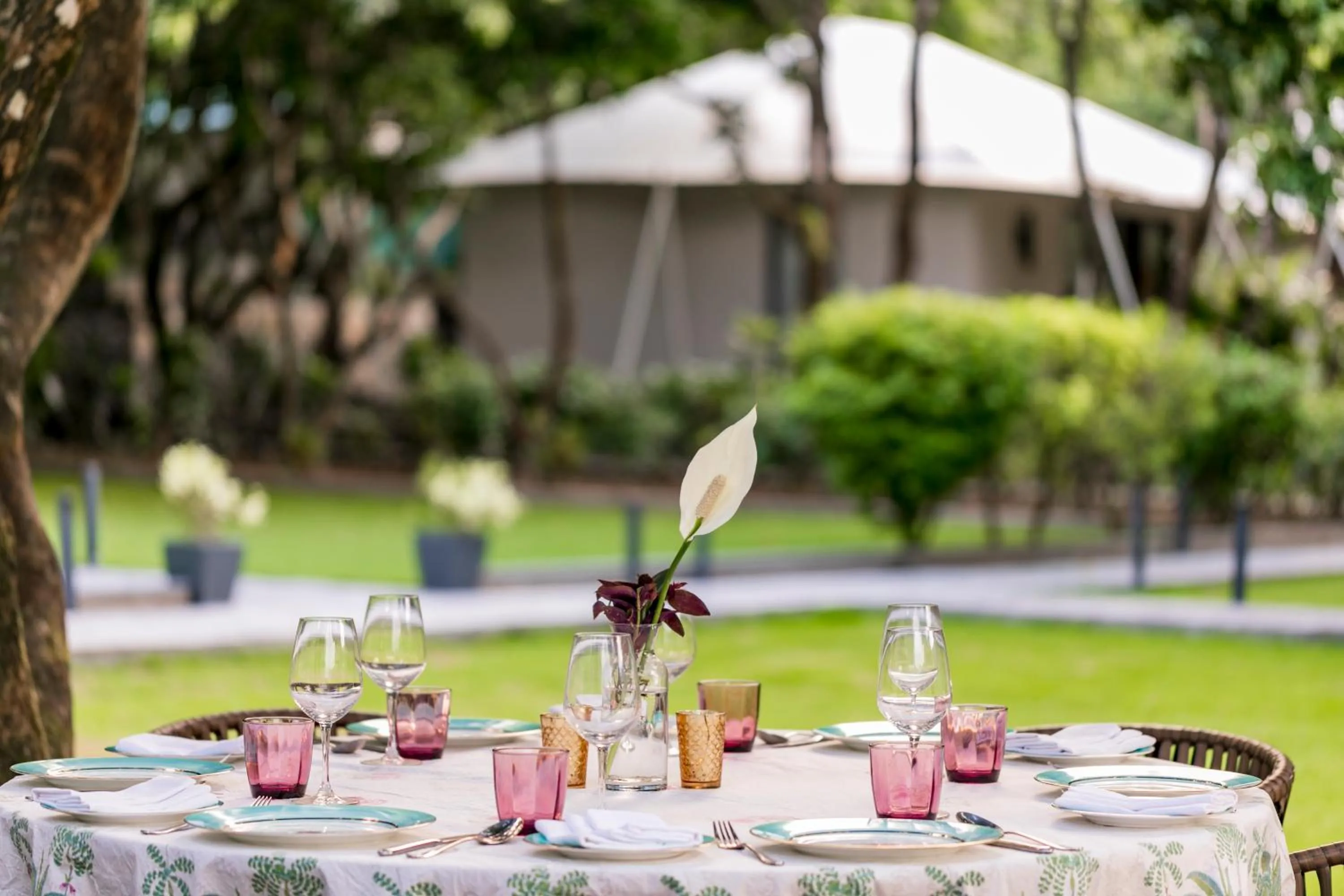 Garden view in Anand Kashi by the Ganges Rishikesh - IHCL Seleqtions