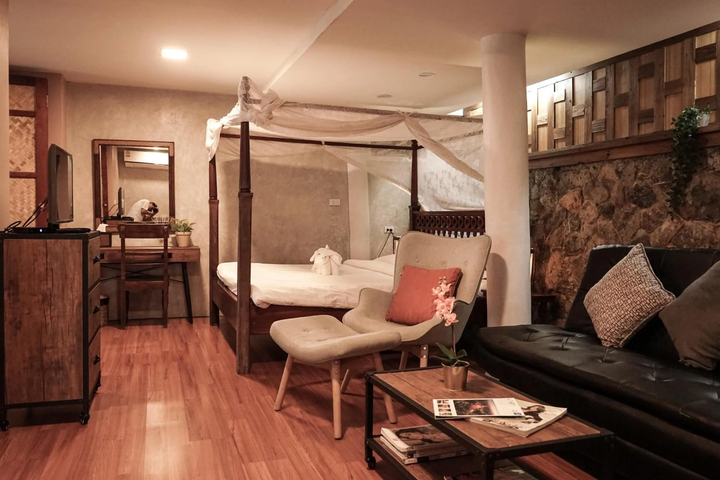 Bed in Koh Mak Cococape Resort