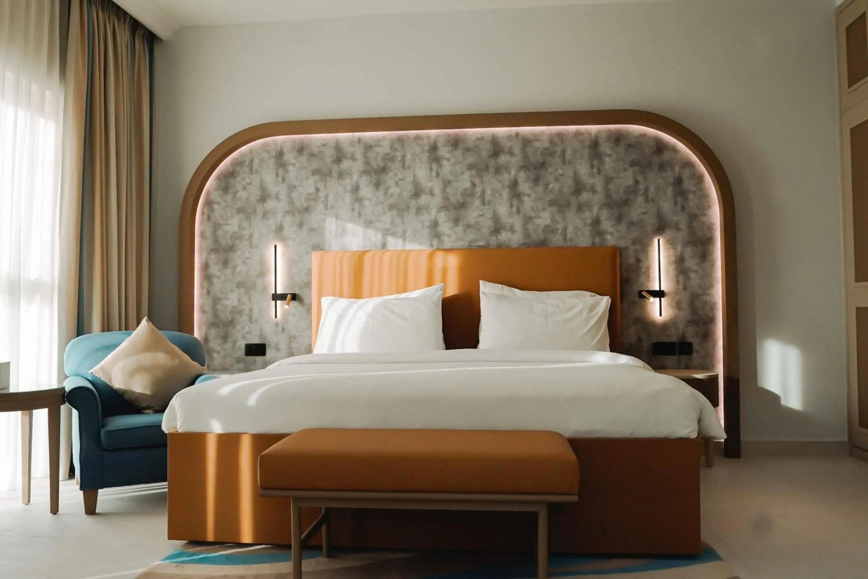 Bed in Sheraton Khalidiya Hotel