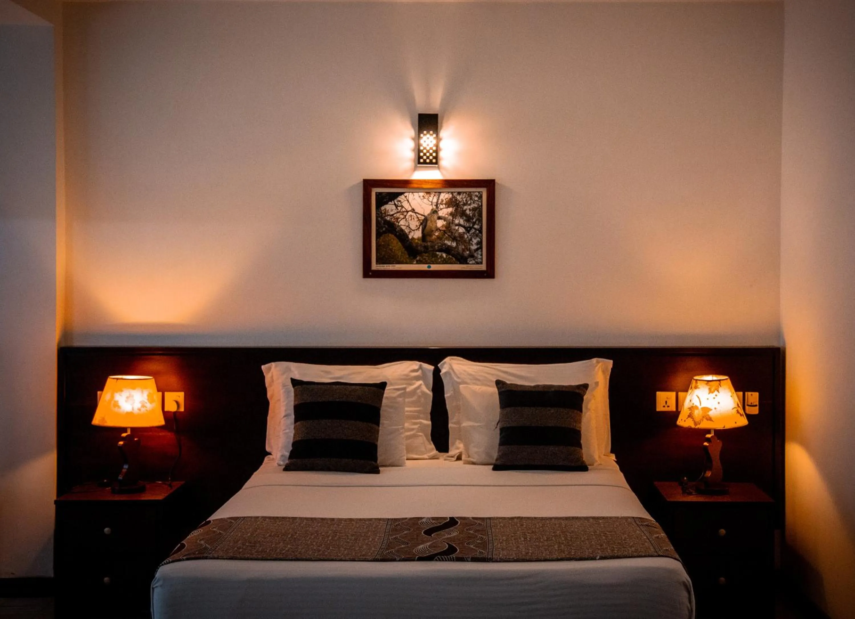 Bed in Riverside Inn Fuji