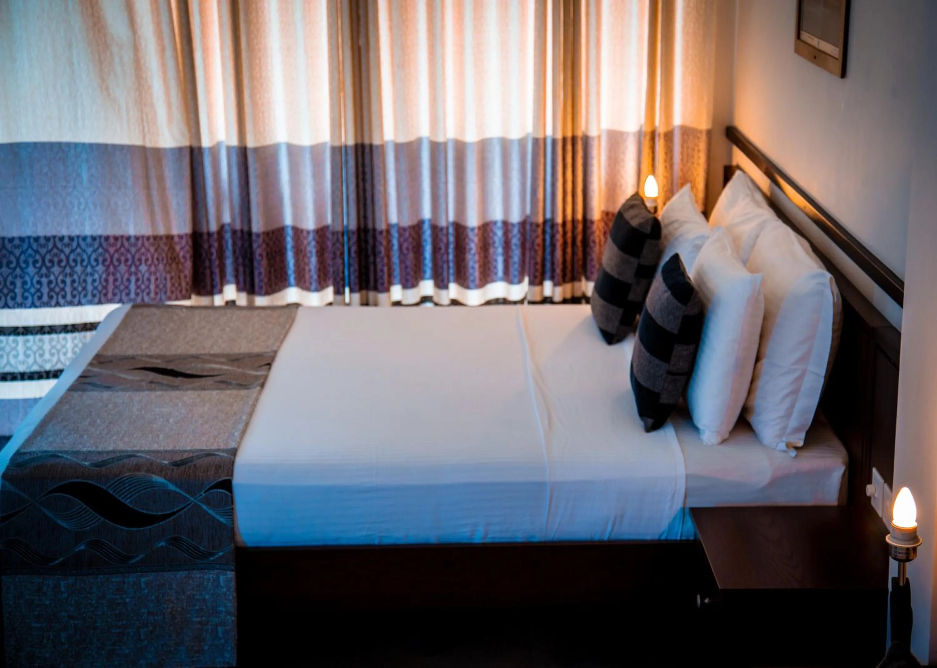 Bed in Riverside Inn Fuji