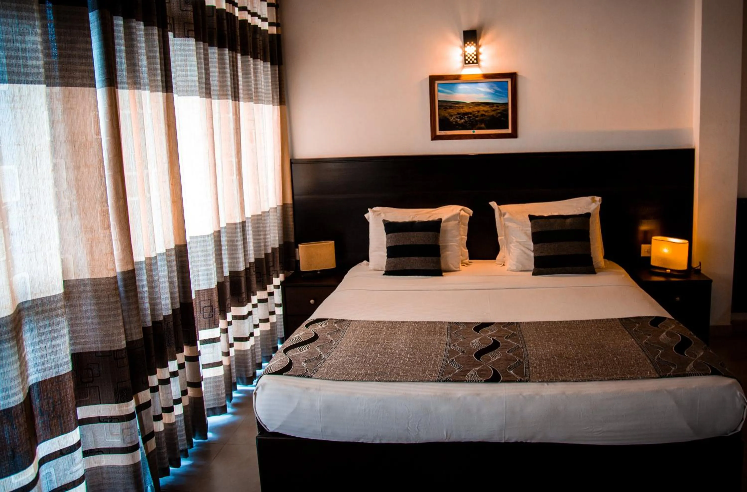 Bed in Riverside Inn Fuji