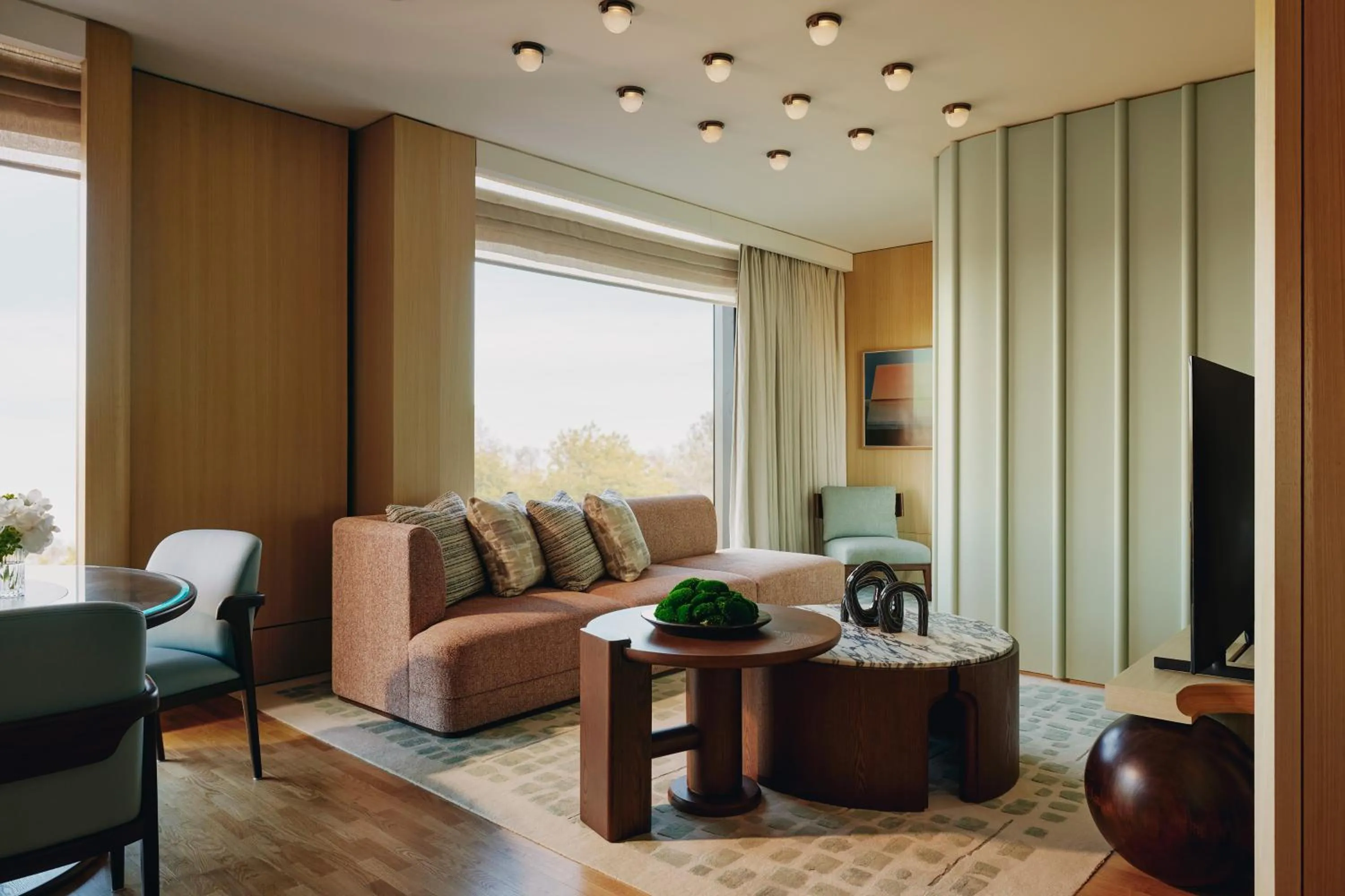 Living room in The Emory, Maybourne