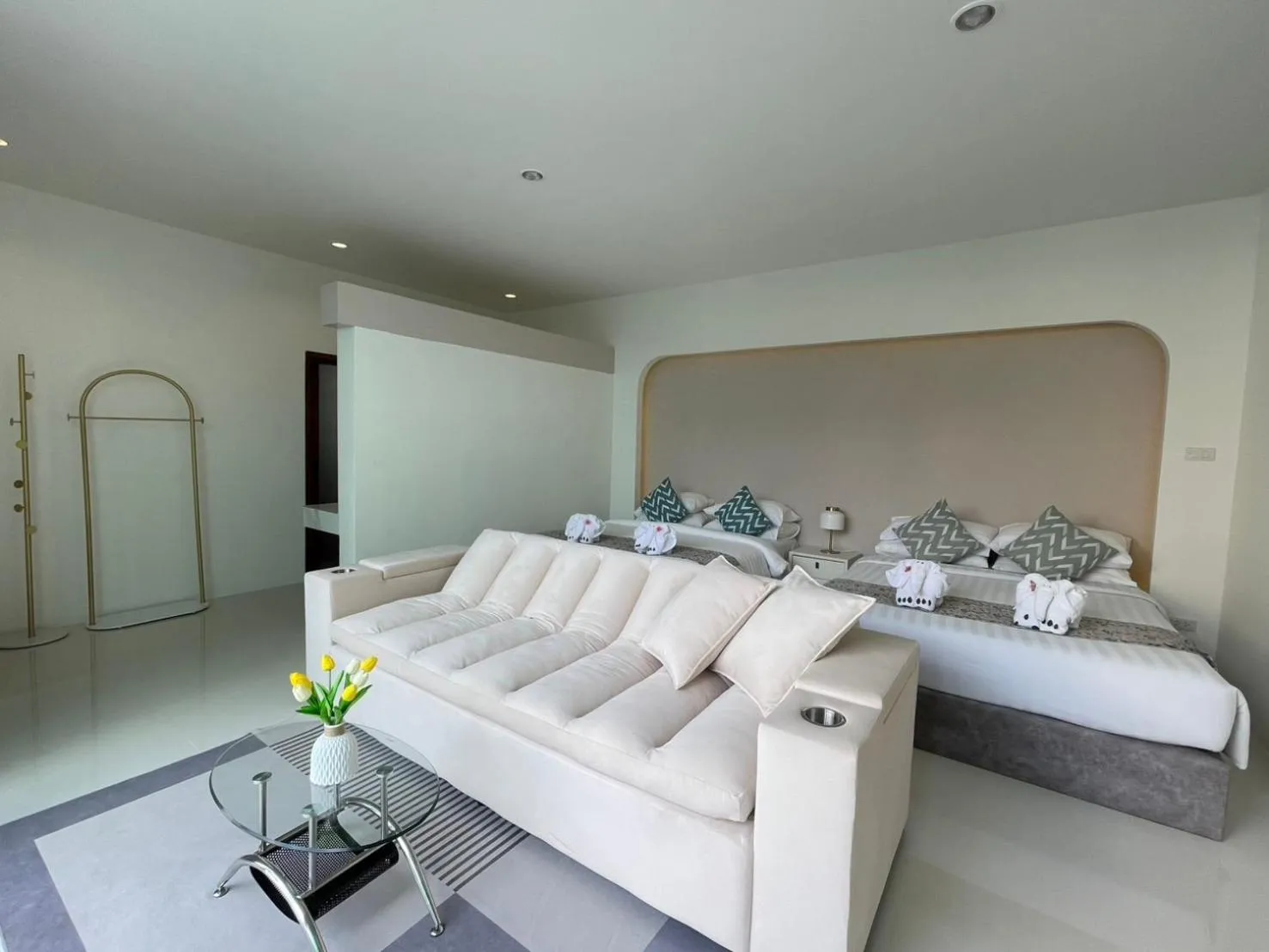 Bed in Saranya River House สรัญญาริเวอร์เฮาส์