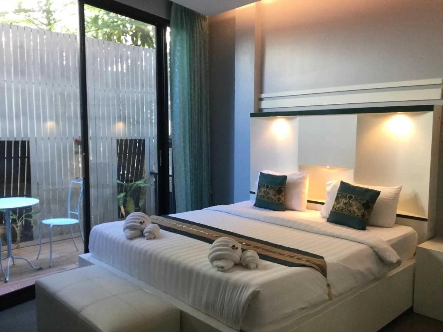 Bed in Saranya River House สรัญญาริเวอร์เฮาส์