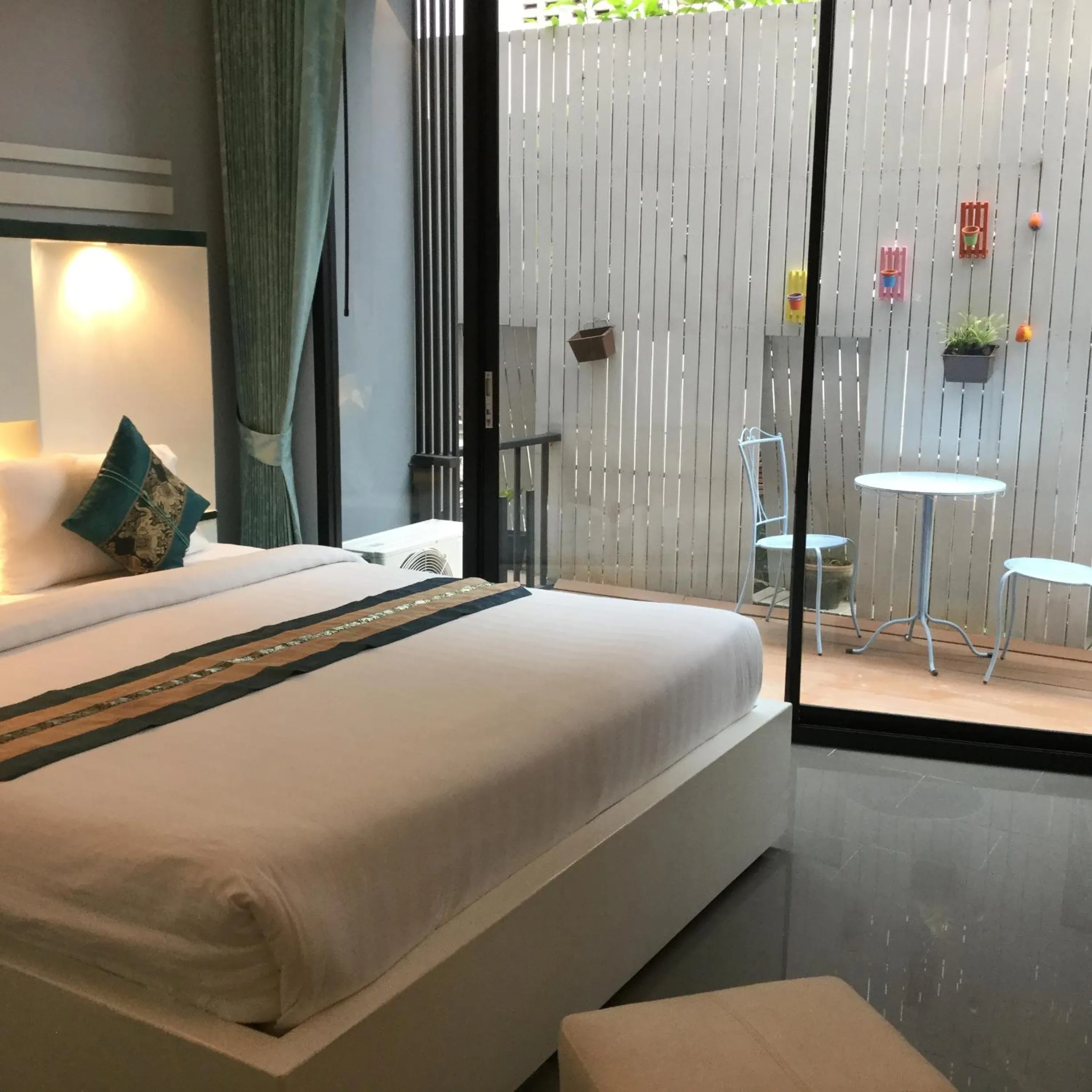 Bed in Saranya River House สรัญญาริเวอร์เฮาส์