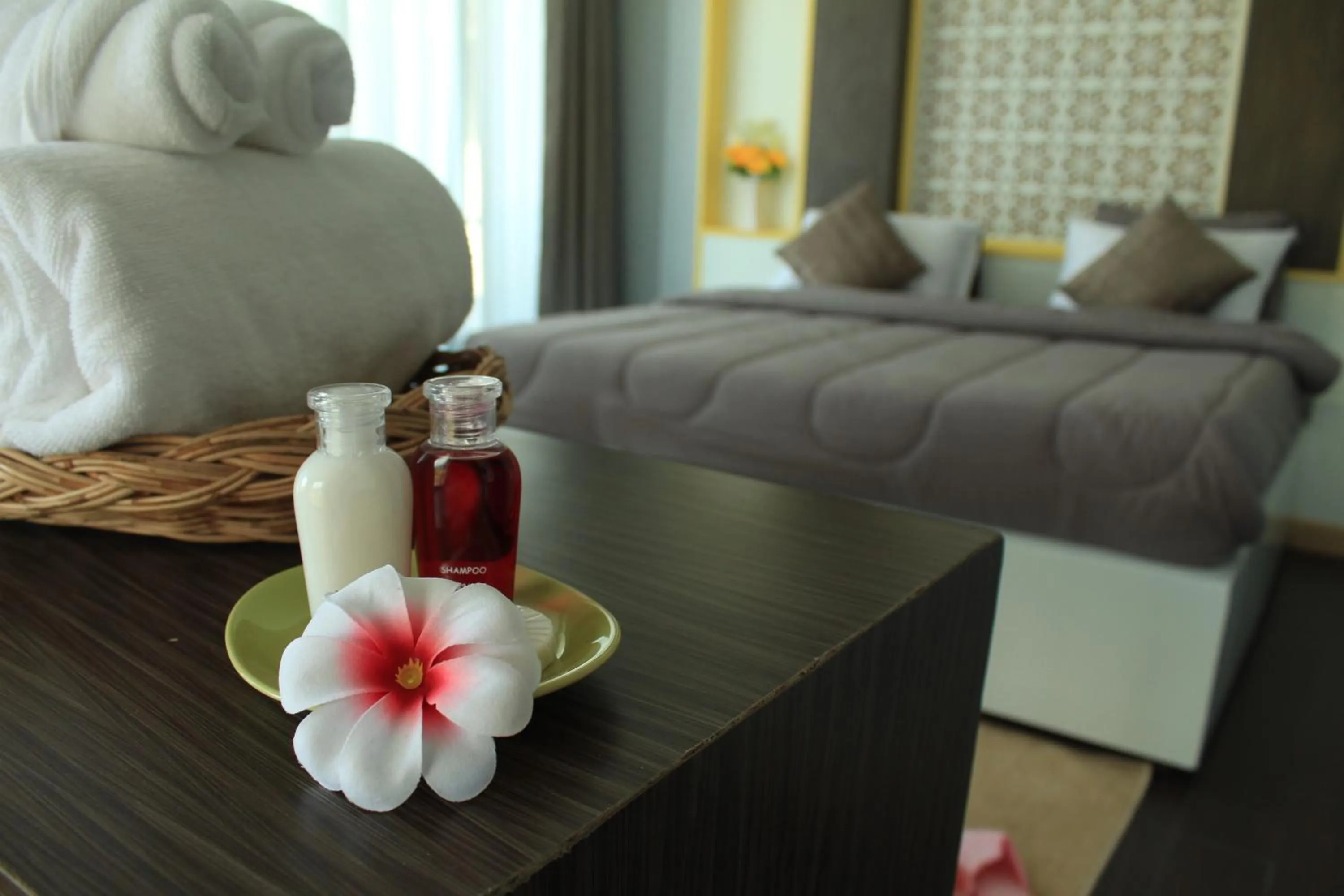 Decorative detail, Bed in Saranya River House สรัญญาริเวอร์เฮาส์