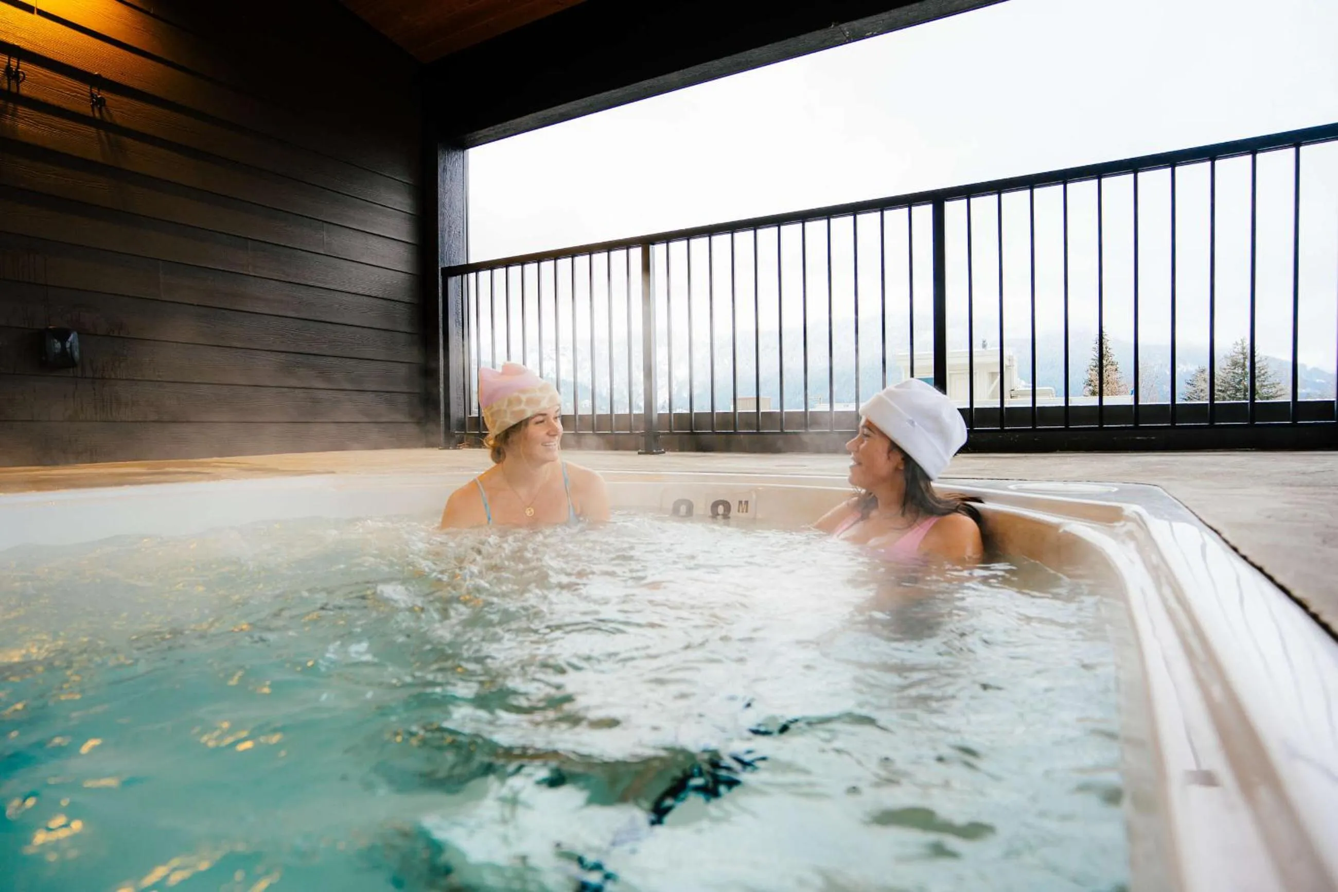 Hot Tub in Basecamp Suites Revelstoke