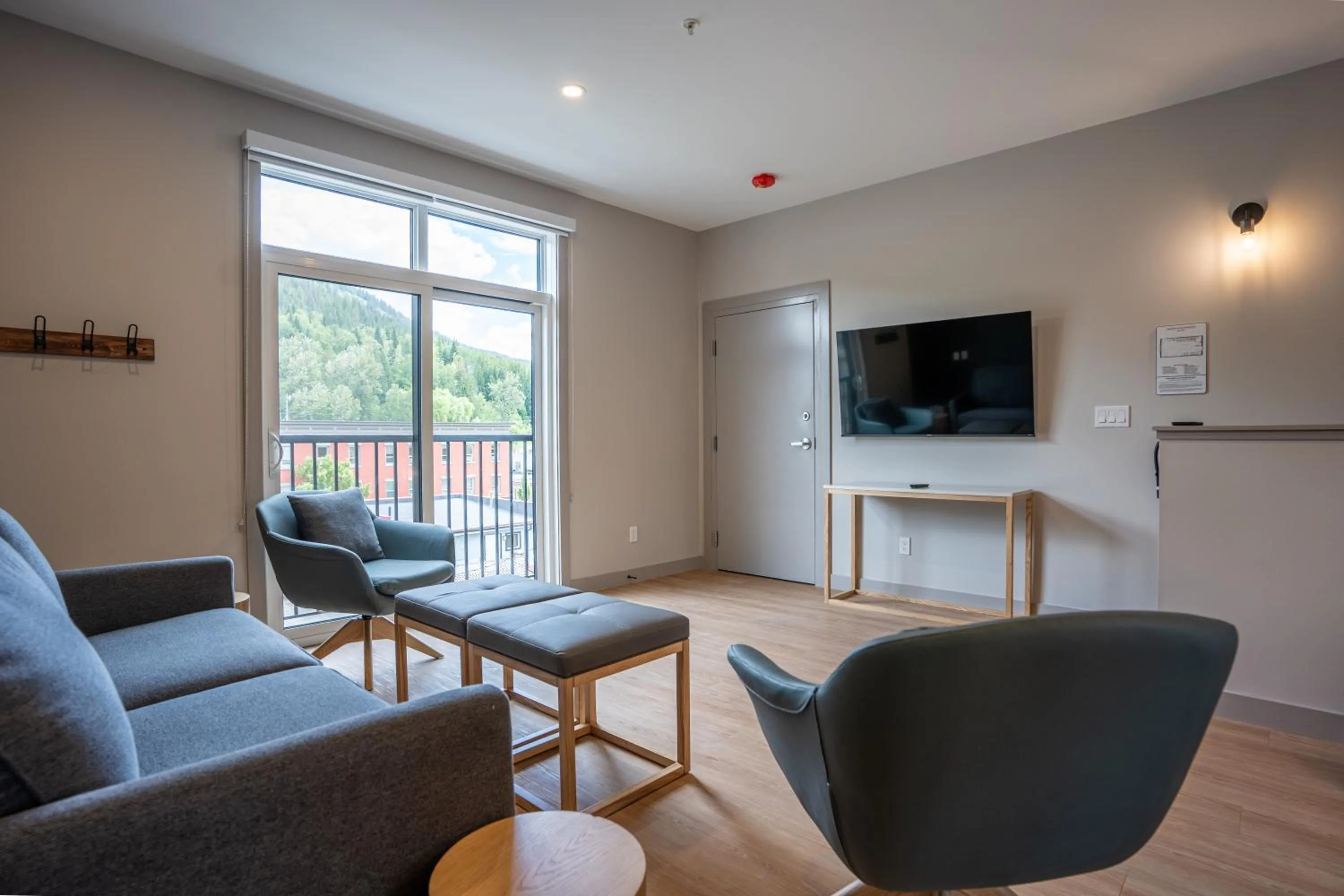 Living room in Basecamp Suites Revelstoke