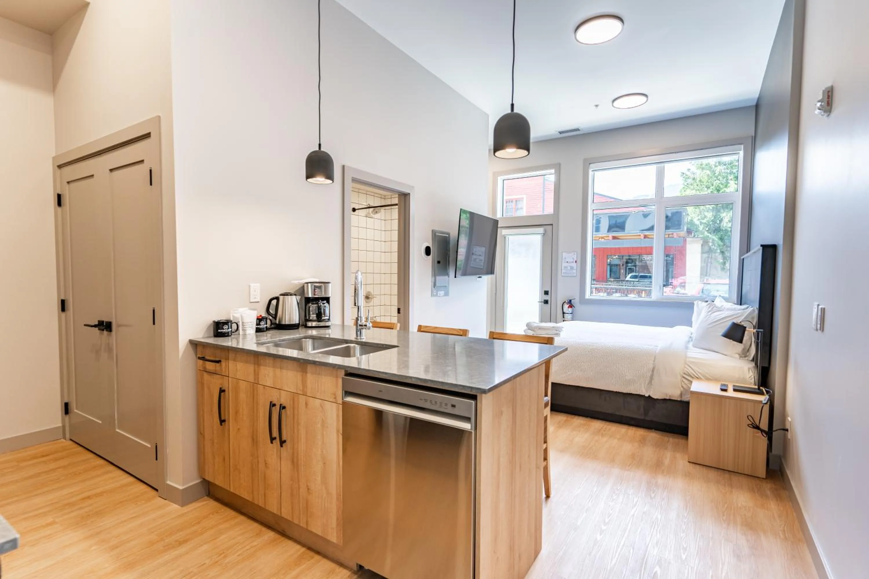 kitchen in Basecamp Suites Revelstoke