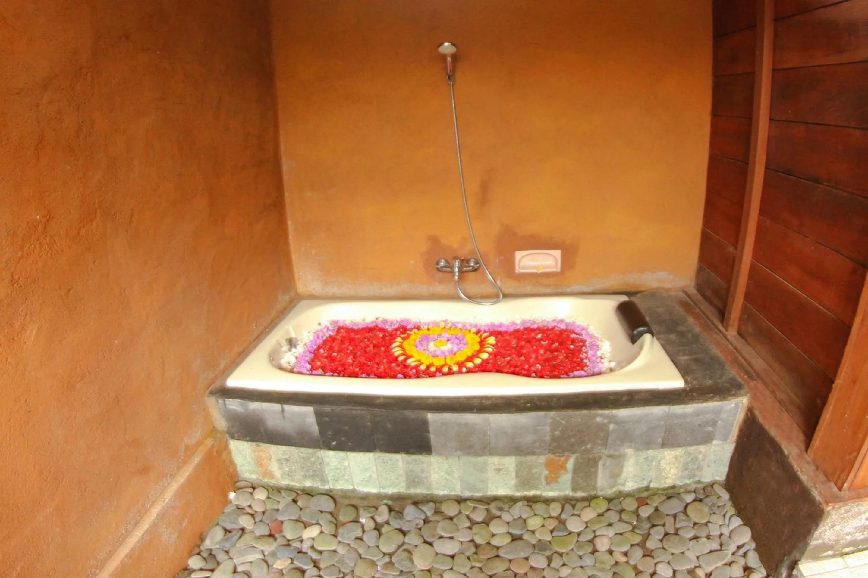 Bathroom in Belvilla Moksha Ceking Rice TerraceNearUbud Jungle Swing