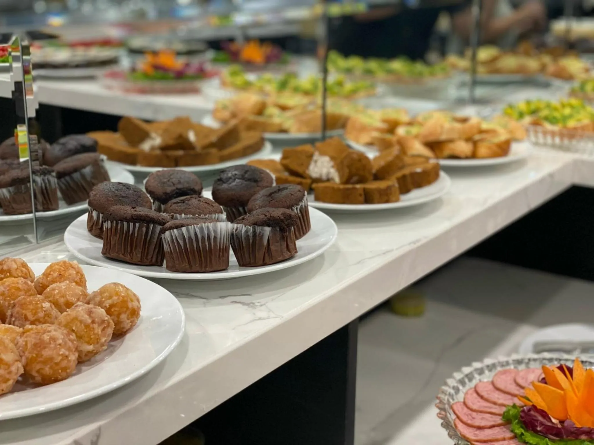 Buffet breakfast in Aquarius Premium Hotel