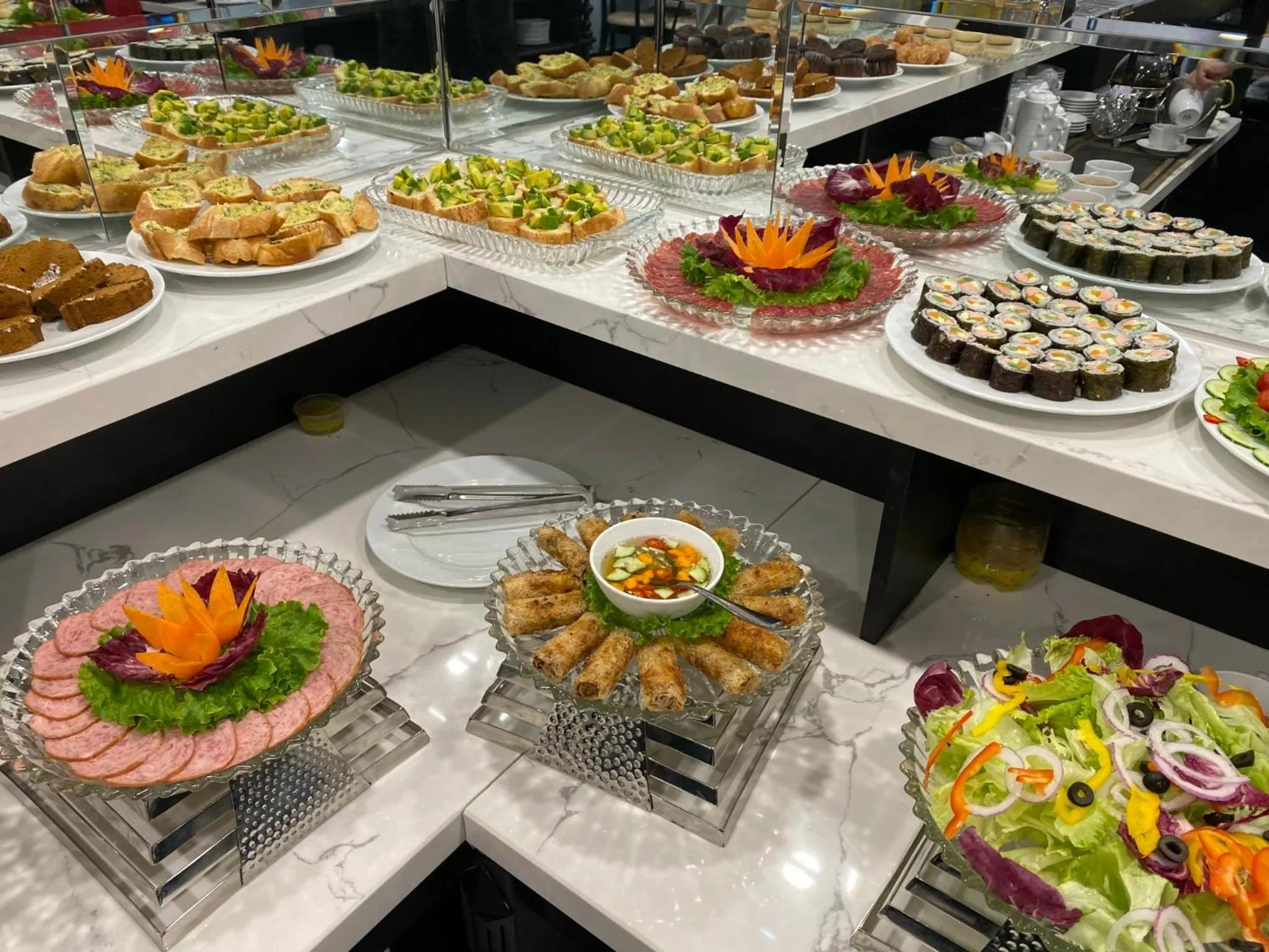 Buffet breakfast in Aquarius Premium Hotel