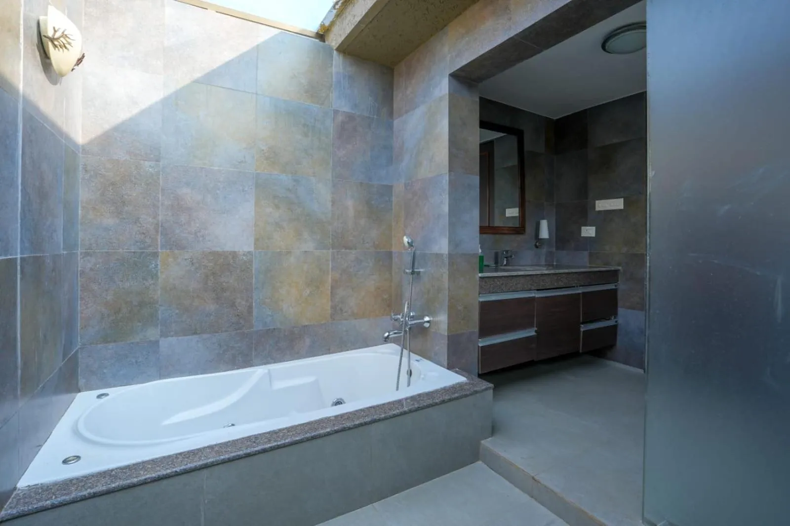 Bathroom in E&G Green Courts Resort at Koroli Hill Station