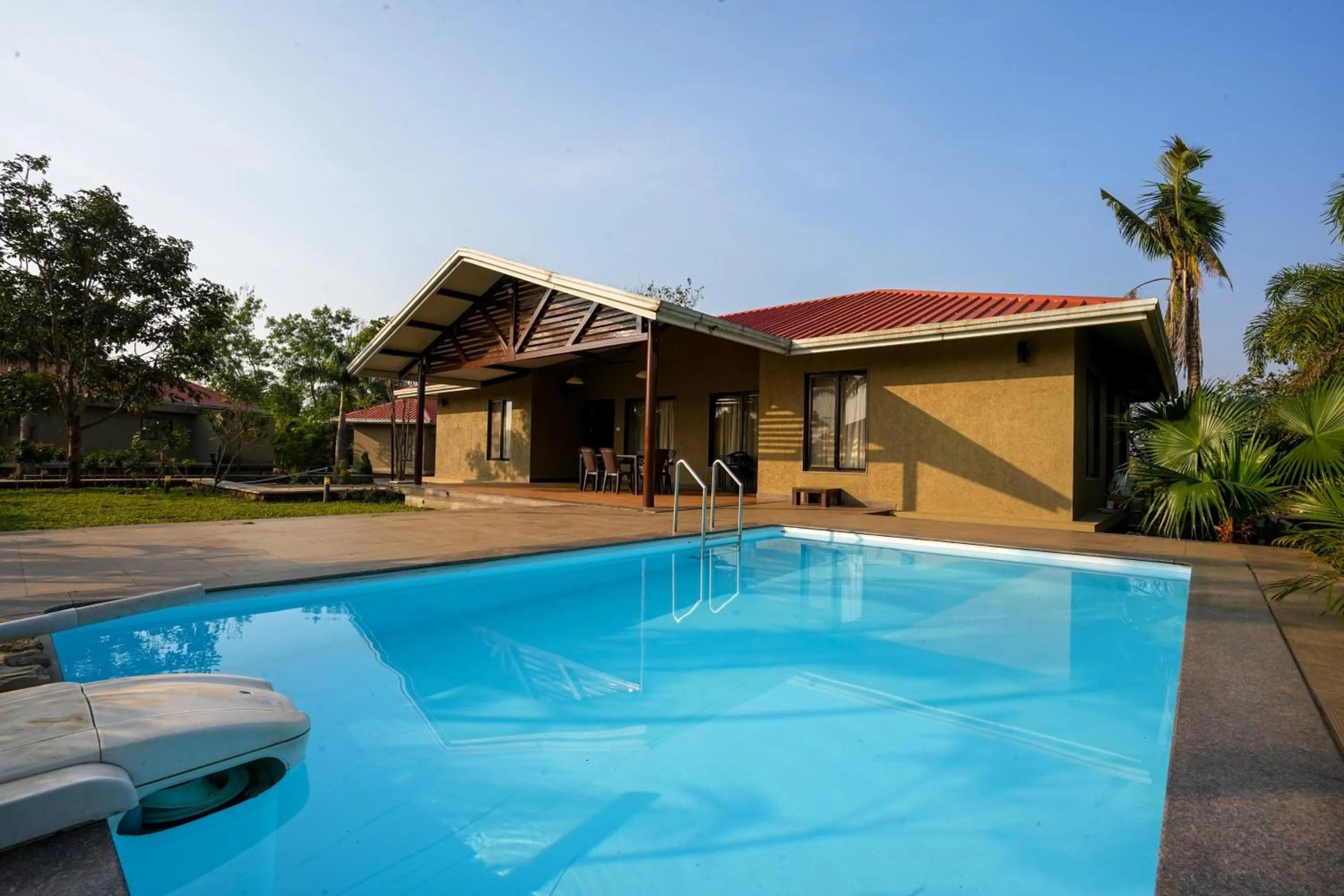 Swimming pool in E&G Green Courts Resort at Koroli Hill Station