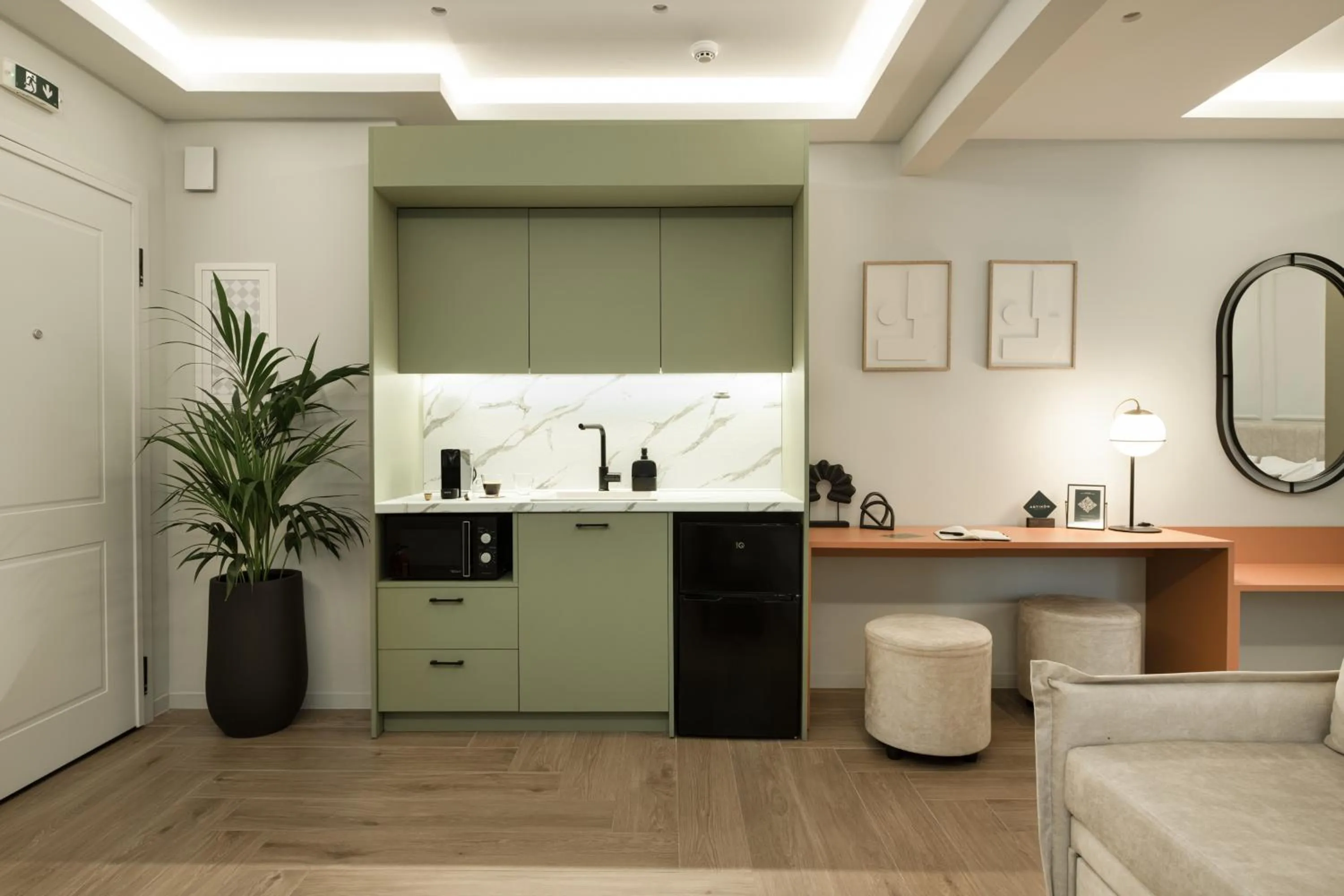 Kitchen or kitchenette in ASTIKON Xenofontos Suites