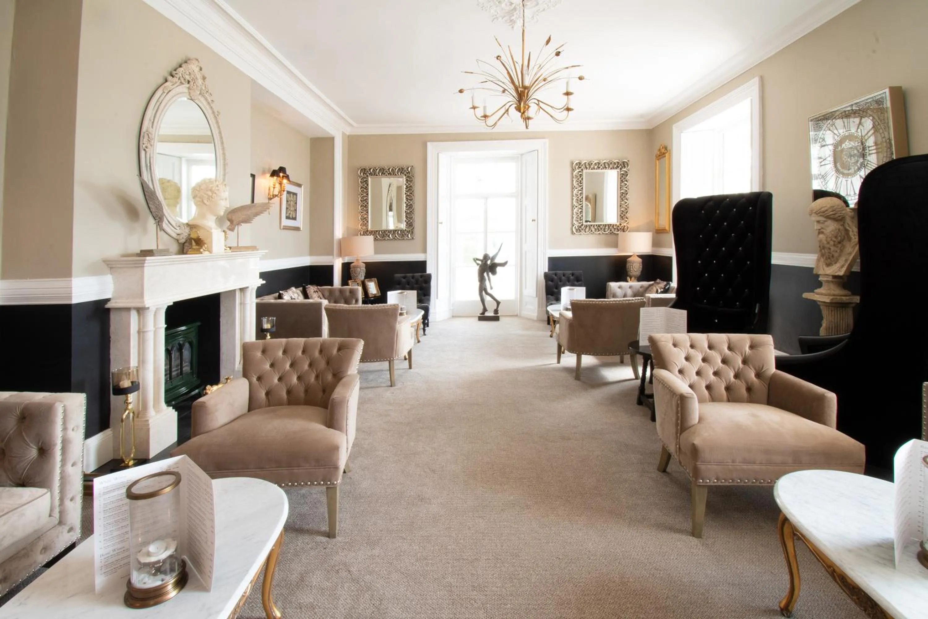 Seating area in Plas Maenan