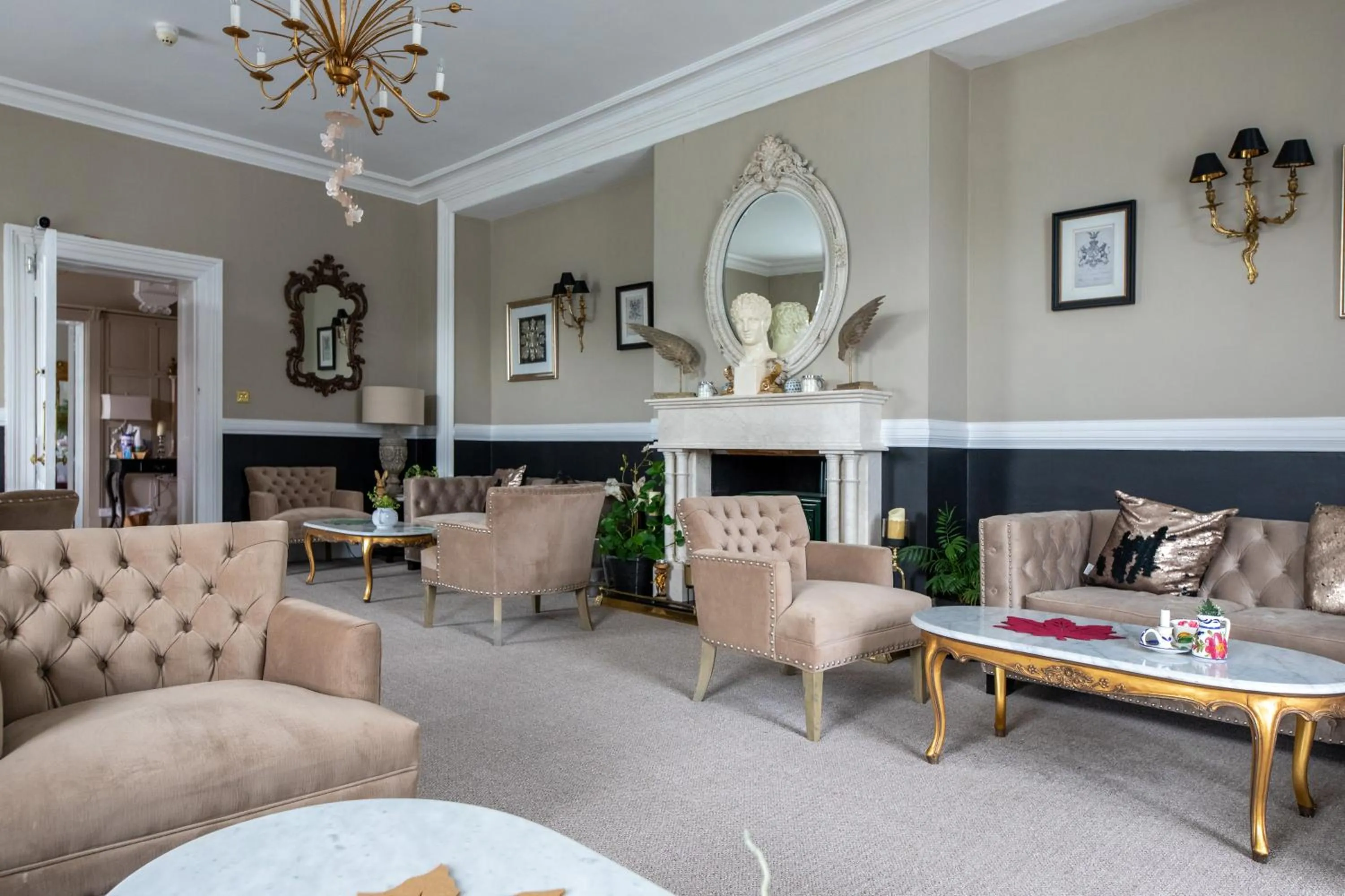 Seating area in Plas Maenan