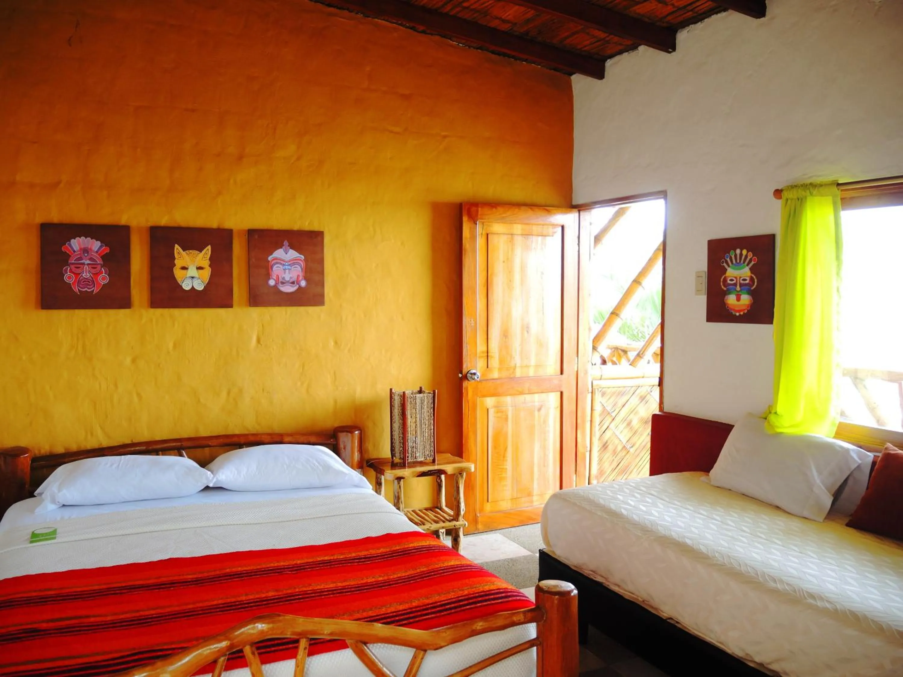 Bed in Nativa Bambu Ecolodge