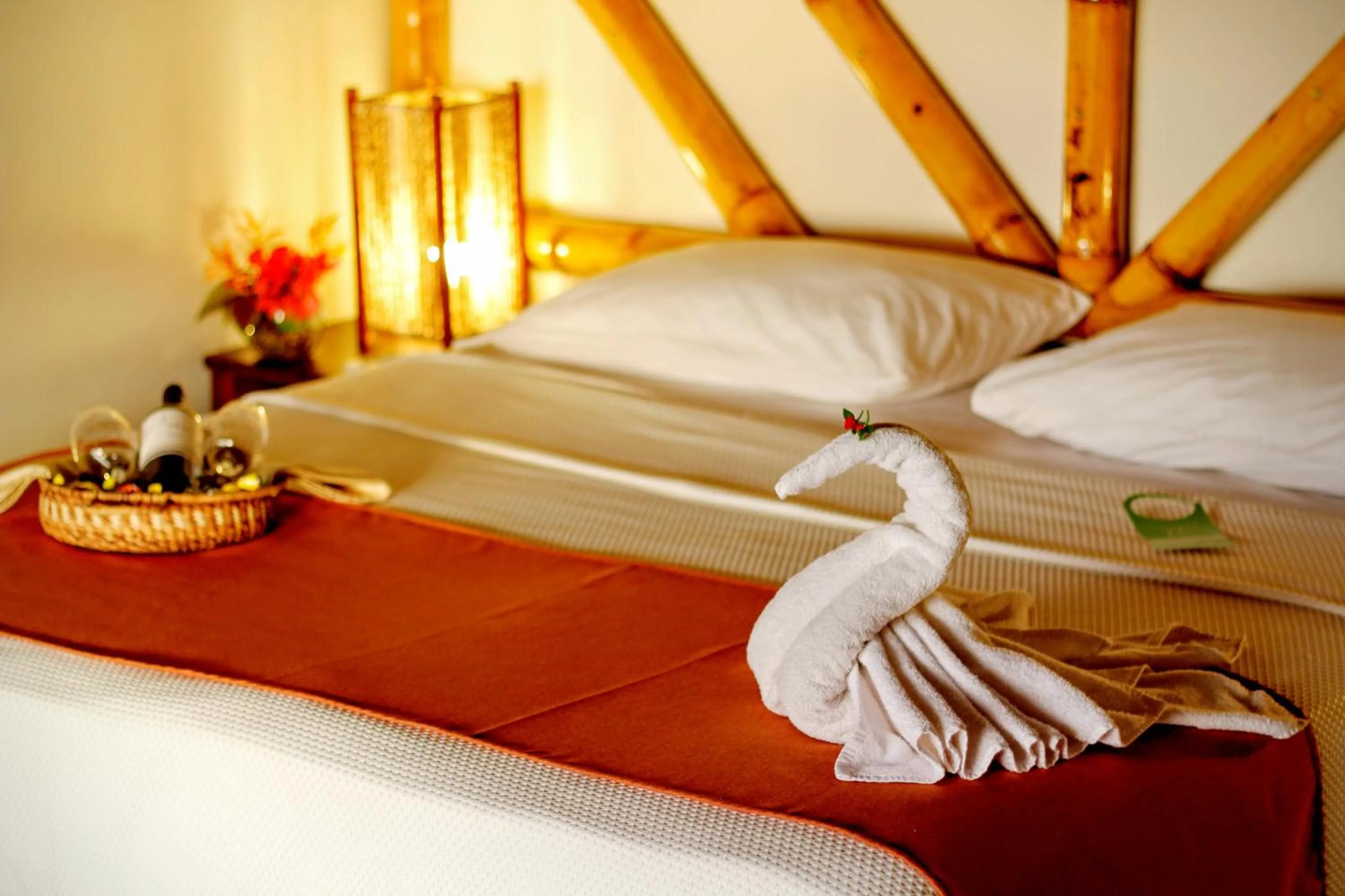 Bed in Nativa Bambu Ecolodge