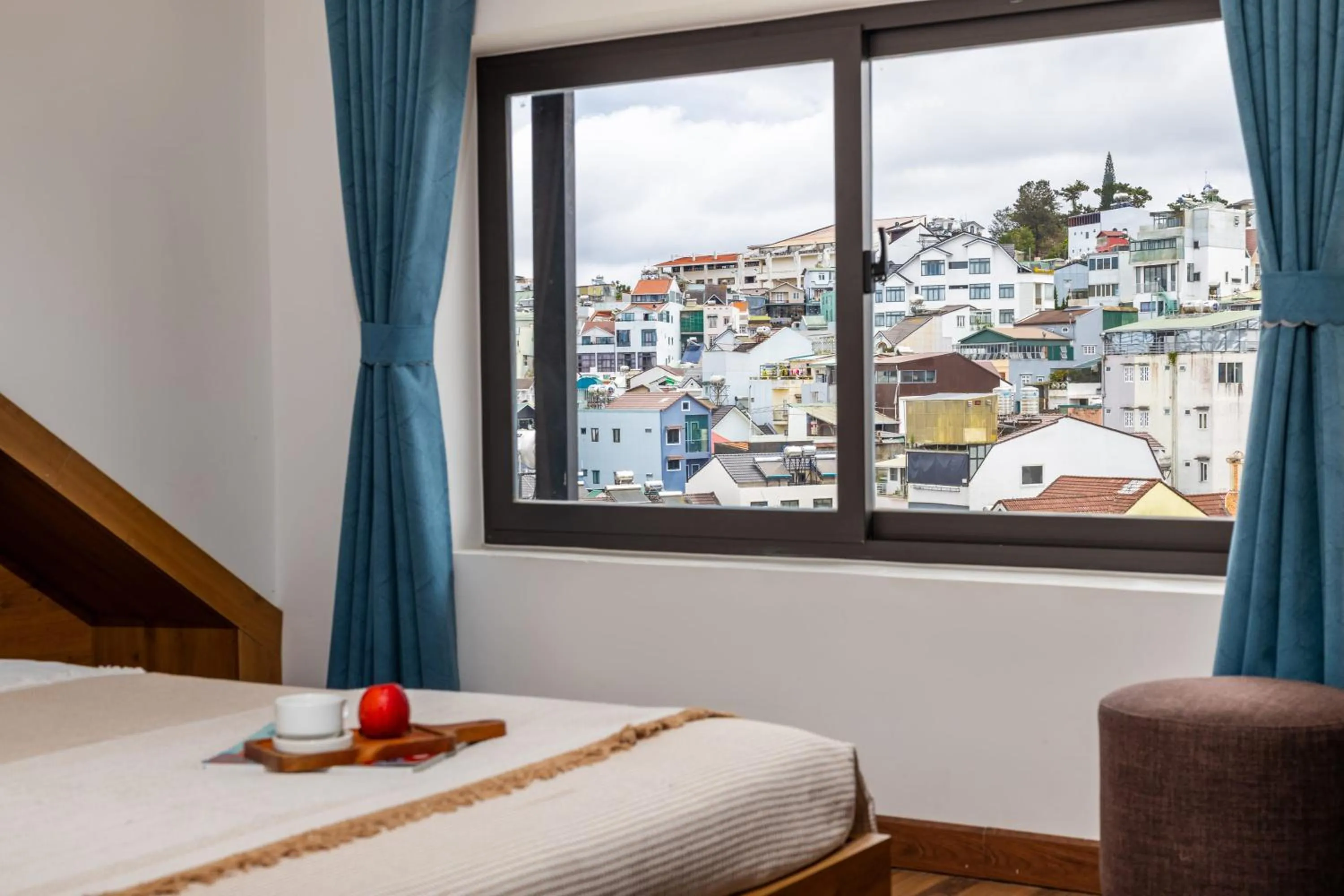 City view, Bed in Cherry Hotel 2 Da Lat