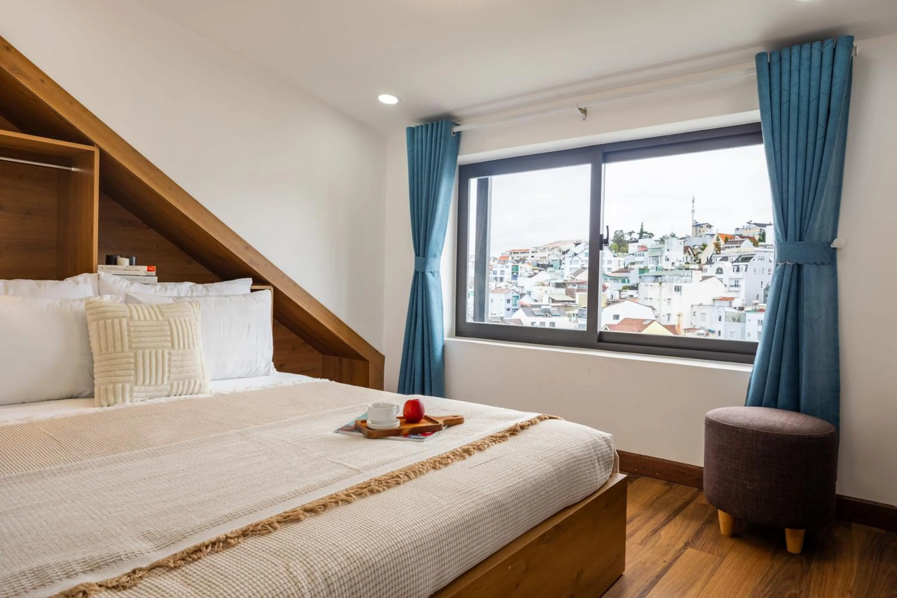 View (from property/room), Bed in Cherry Hotel 2 Da Lat