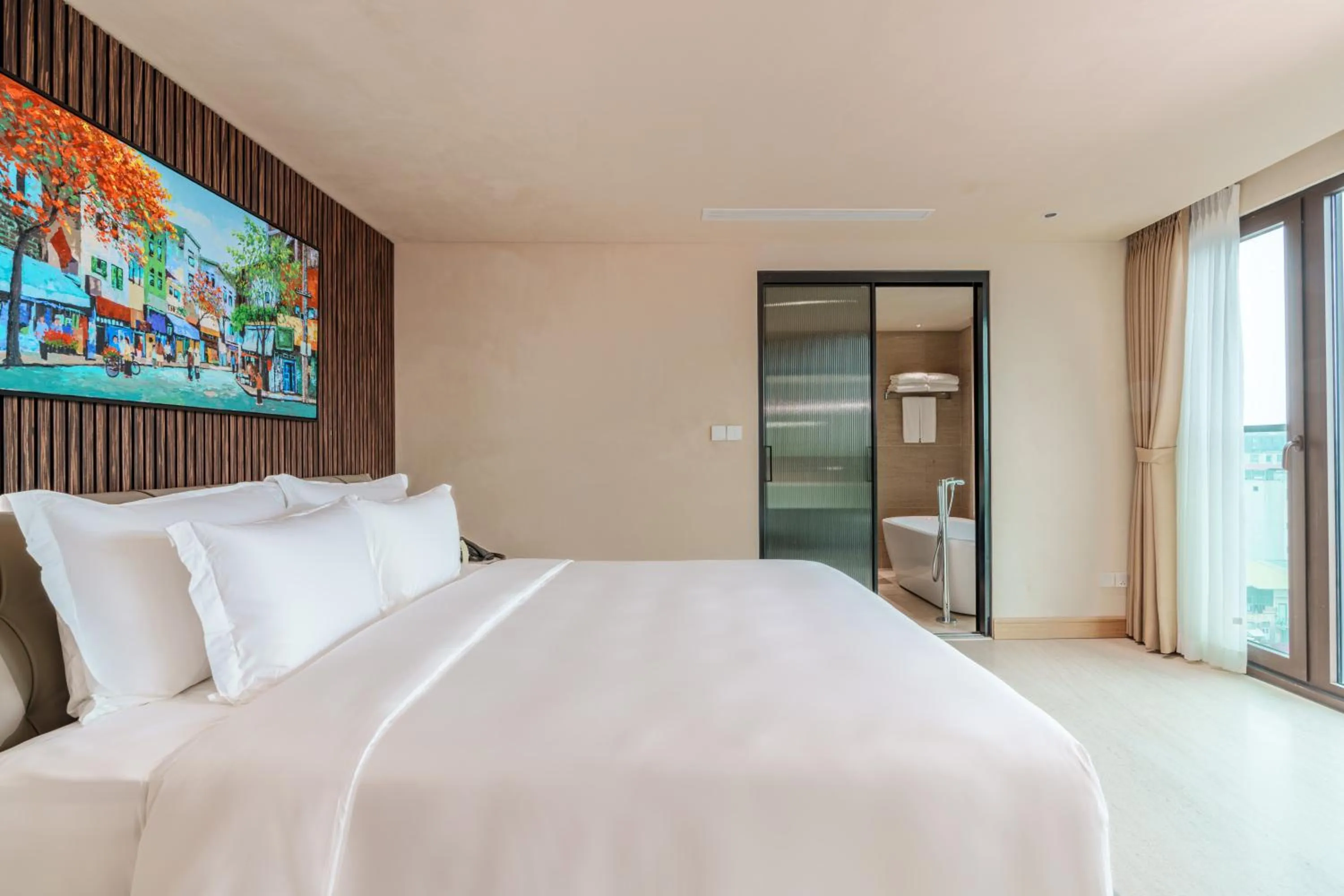 Bed in The Five Suites Lilas