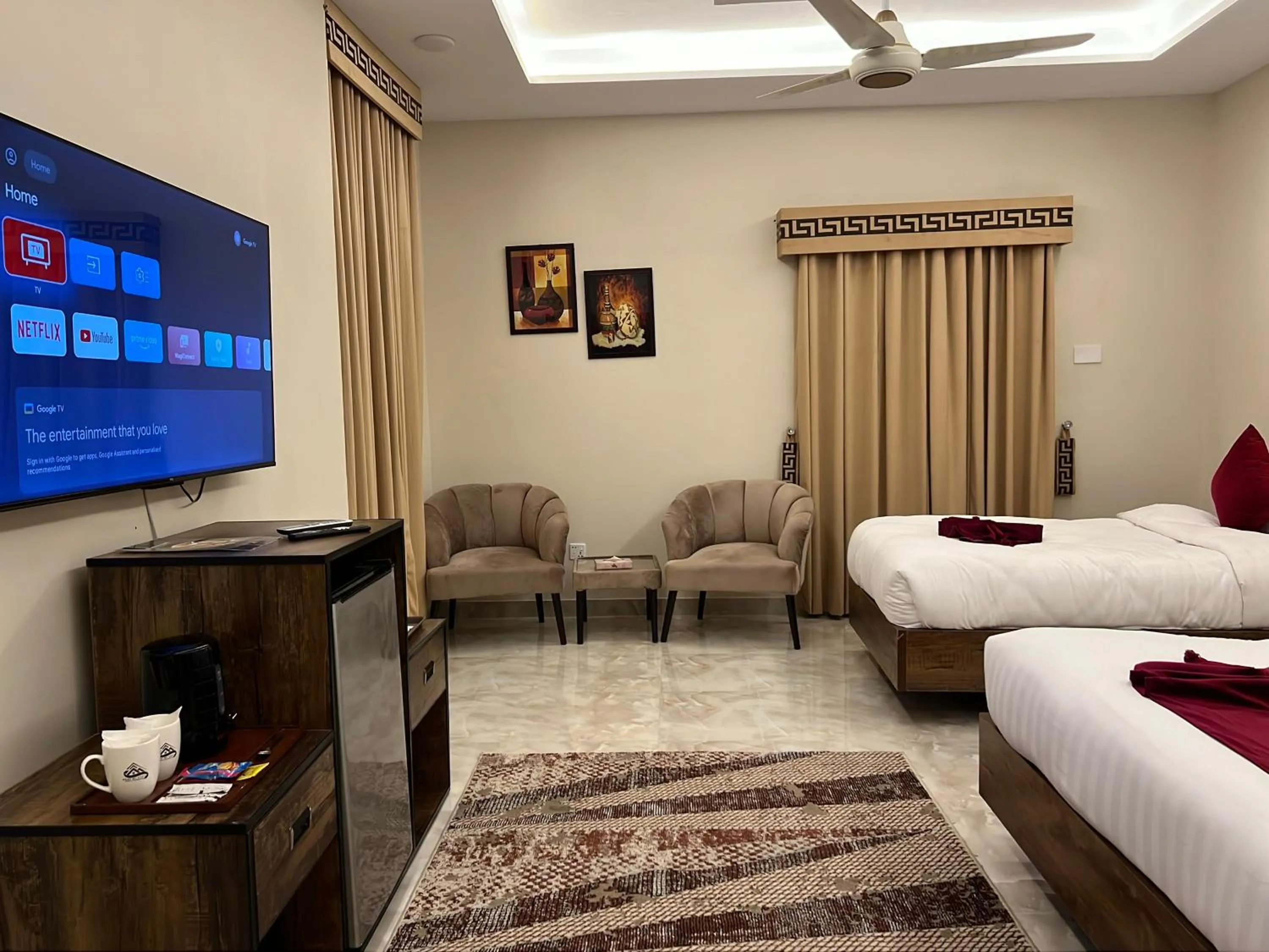 Photo of the whole room, Bed in Burj Ul Zaki