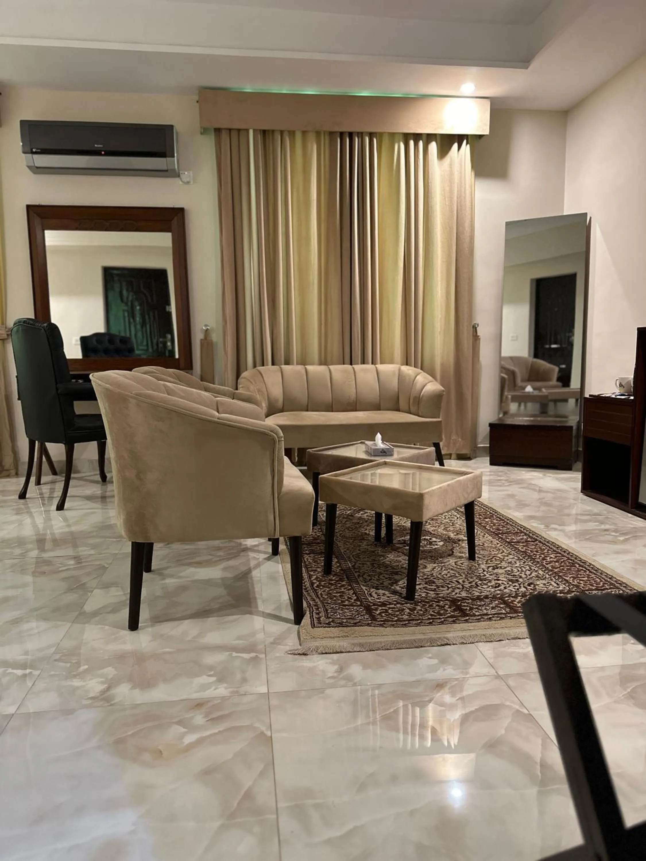 Seating area in Burj Ul Zaki