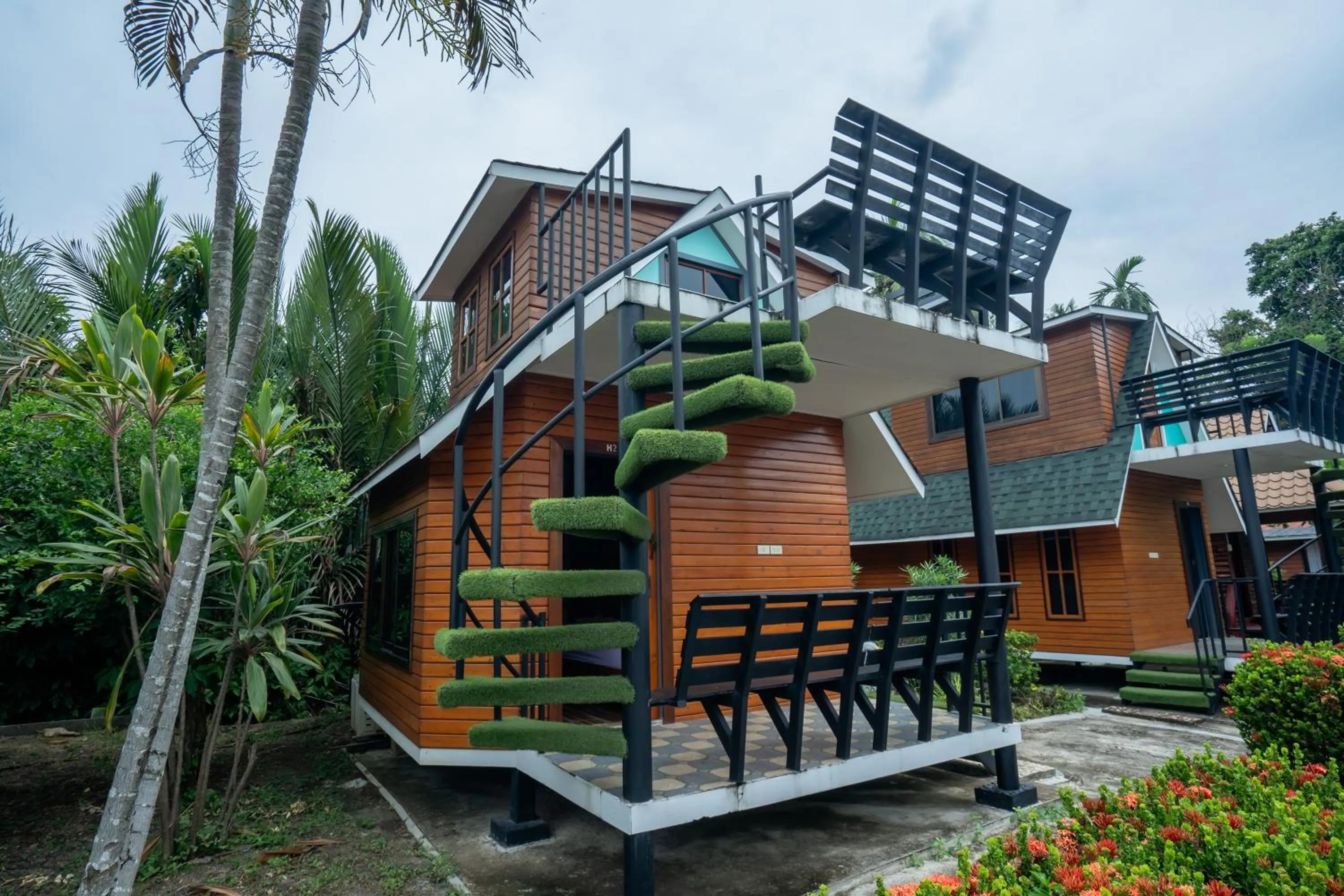 Balcony/Terrace in Ban Suan Bang Toei Homestay