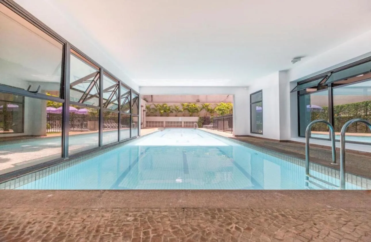 Pool view in Studio premium Privillege Ibirapuera