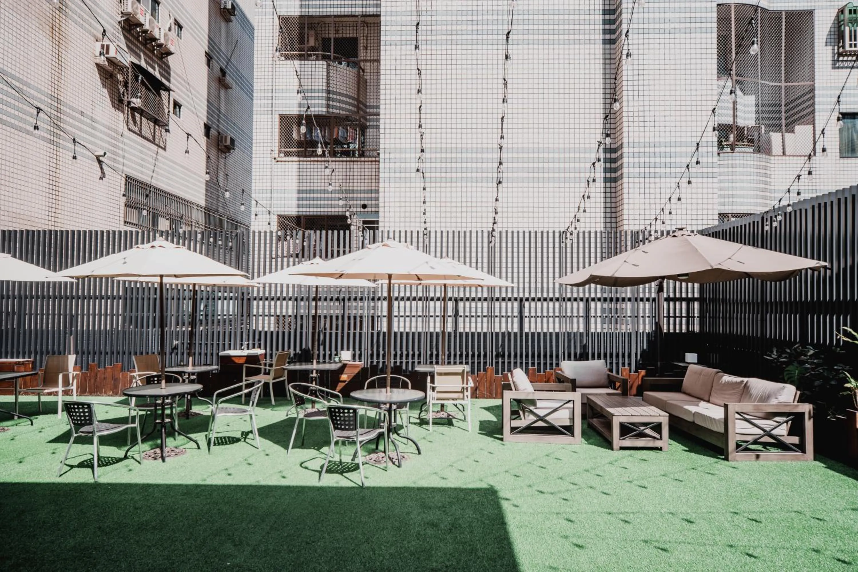 Patio in Hub Hotel Kaohsiung Yawan Branch