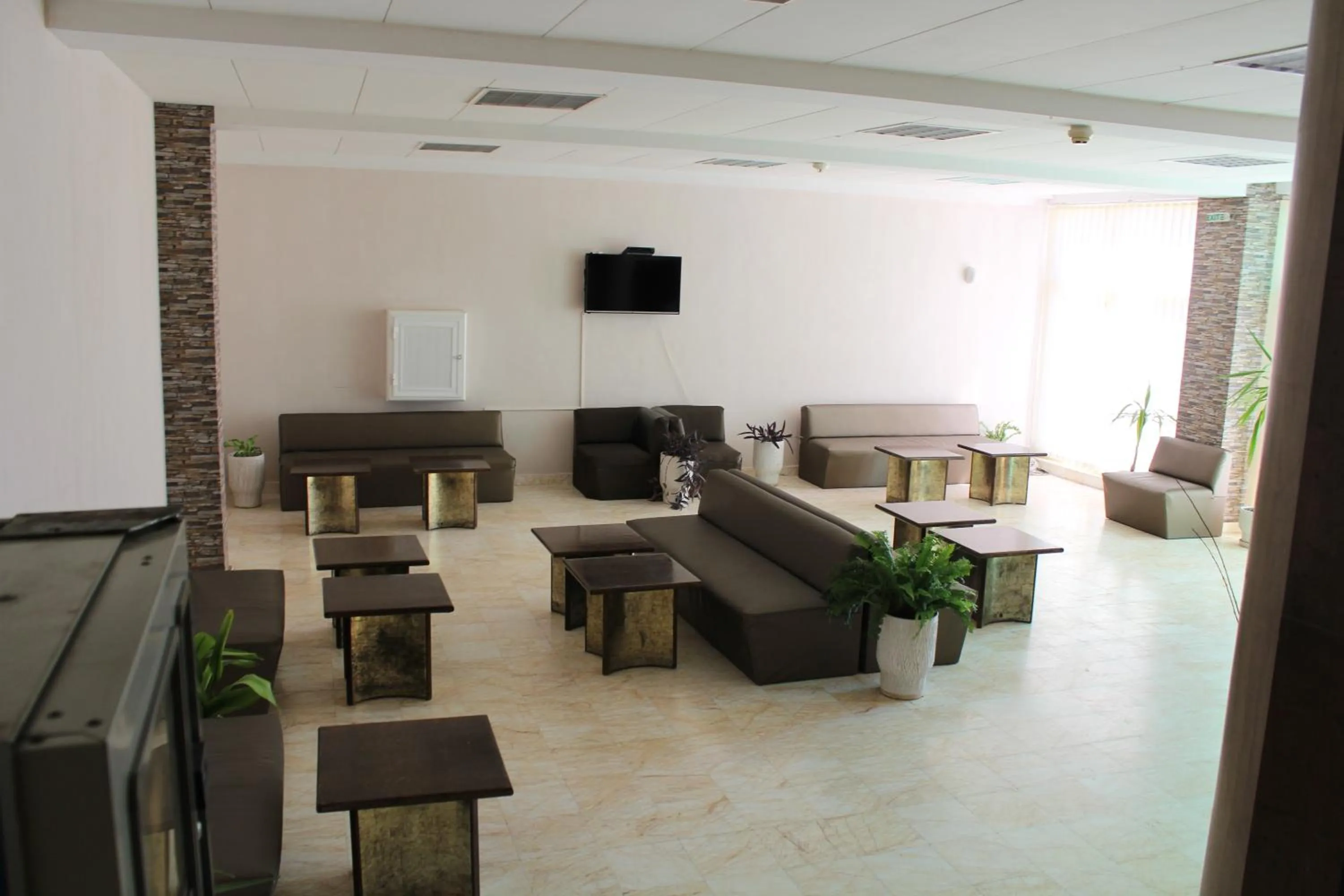 Seating area in DSK Hotel