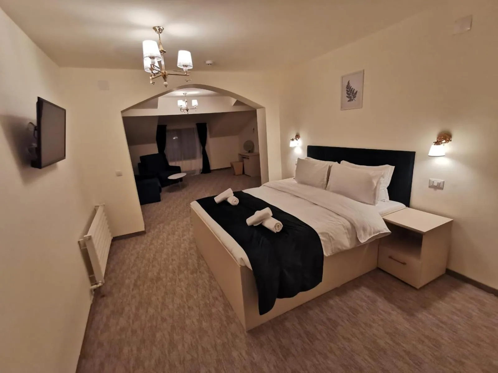 Bed in Cerbul Chalét Accommodation & Wellness