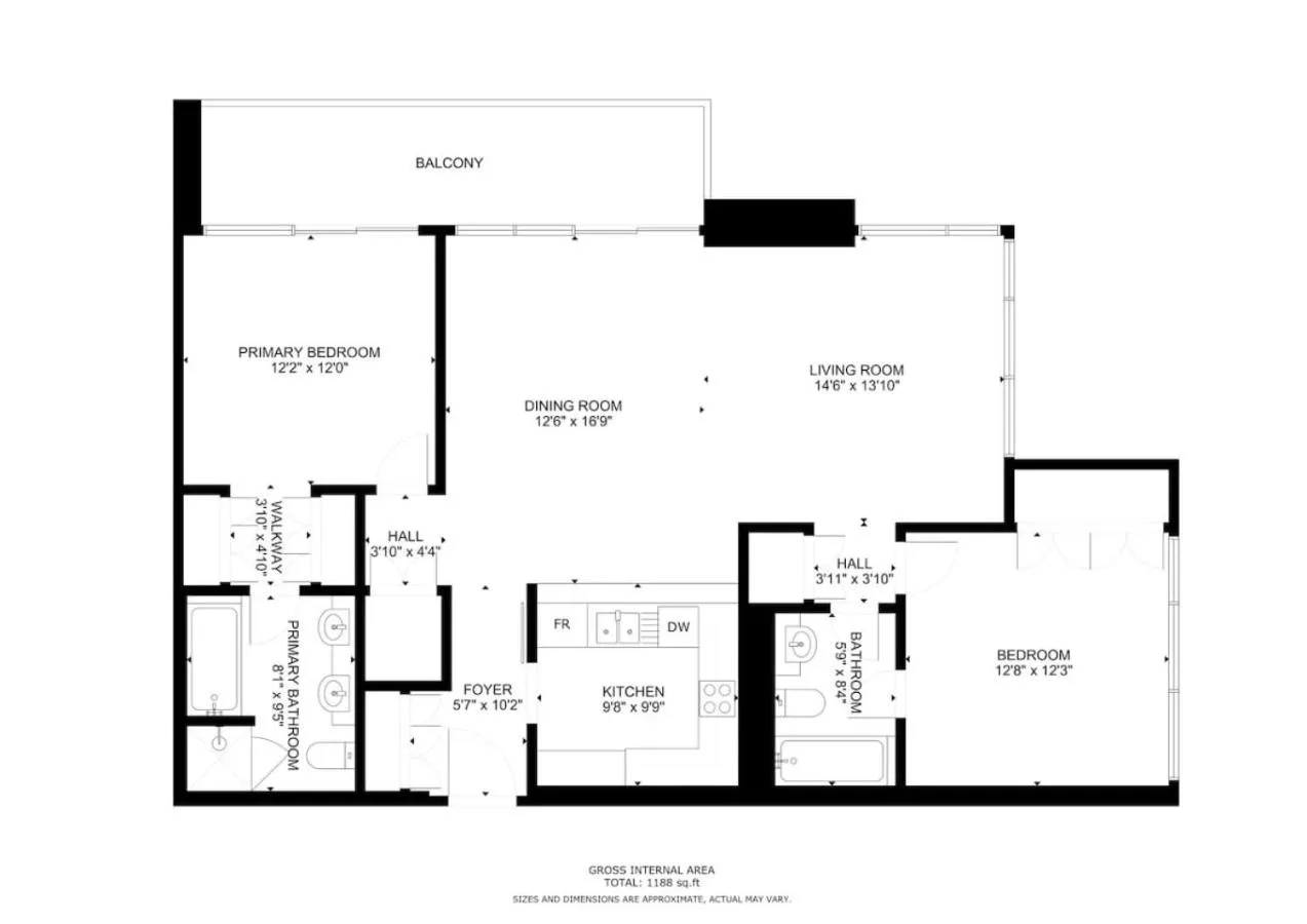 Floor plan in The Fairways - Calm Two Bedroom