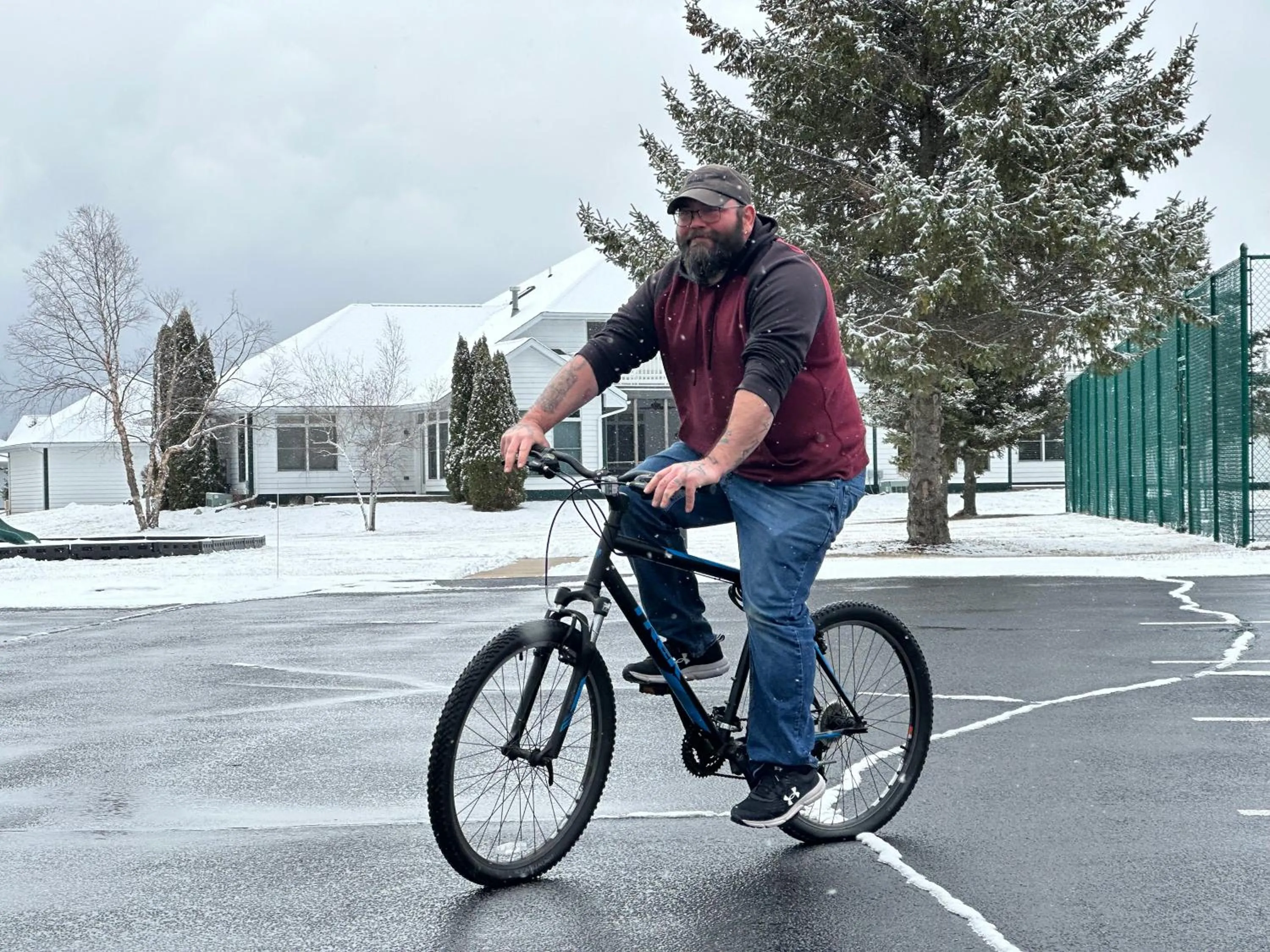 Cycling in Birchwood Lodge