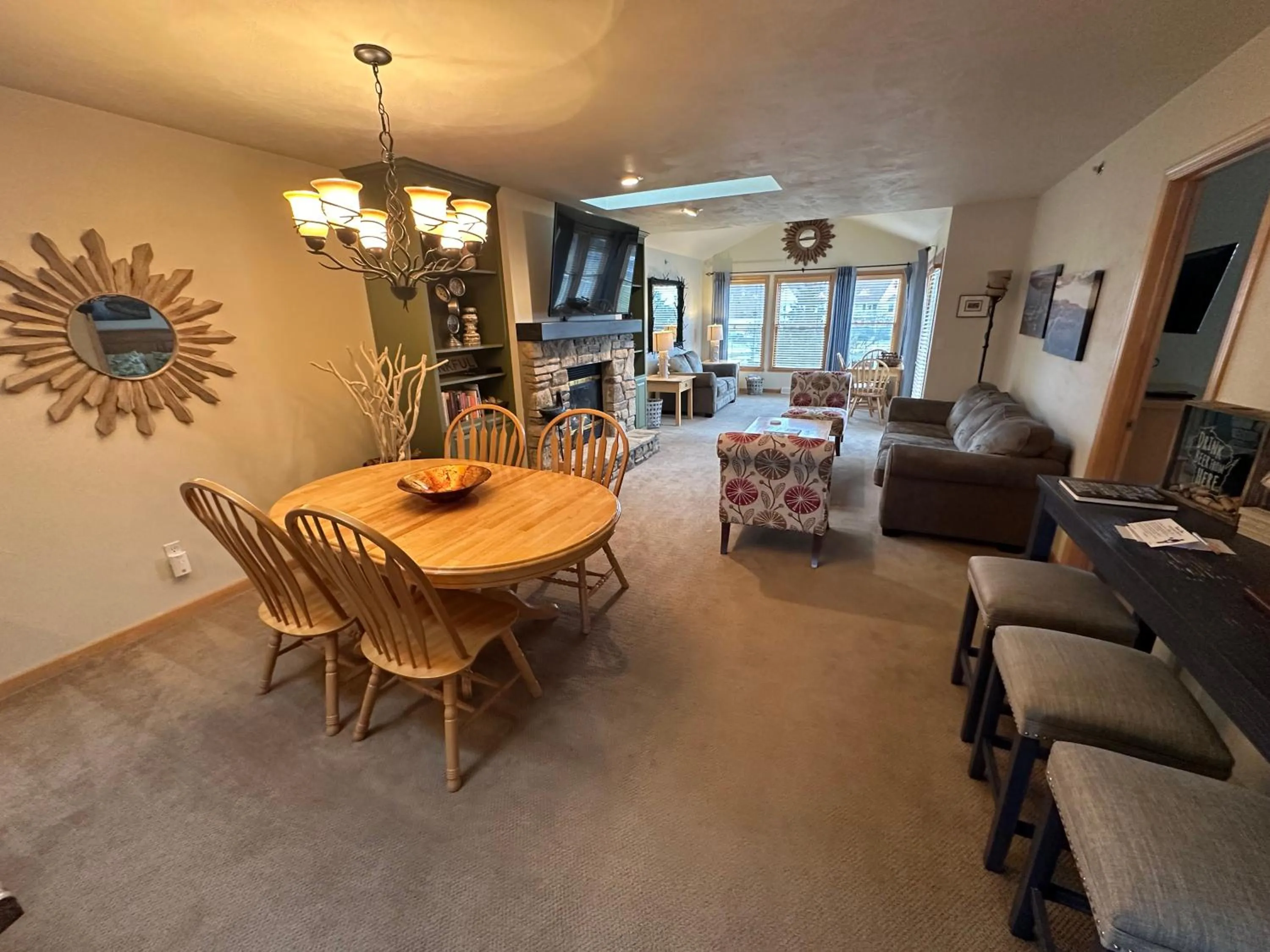 Living room in Birchwood Lodge
